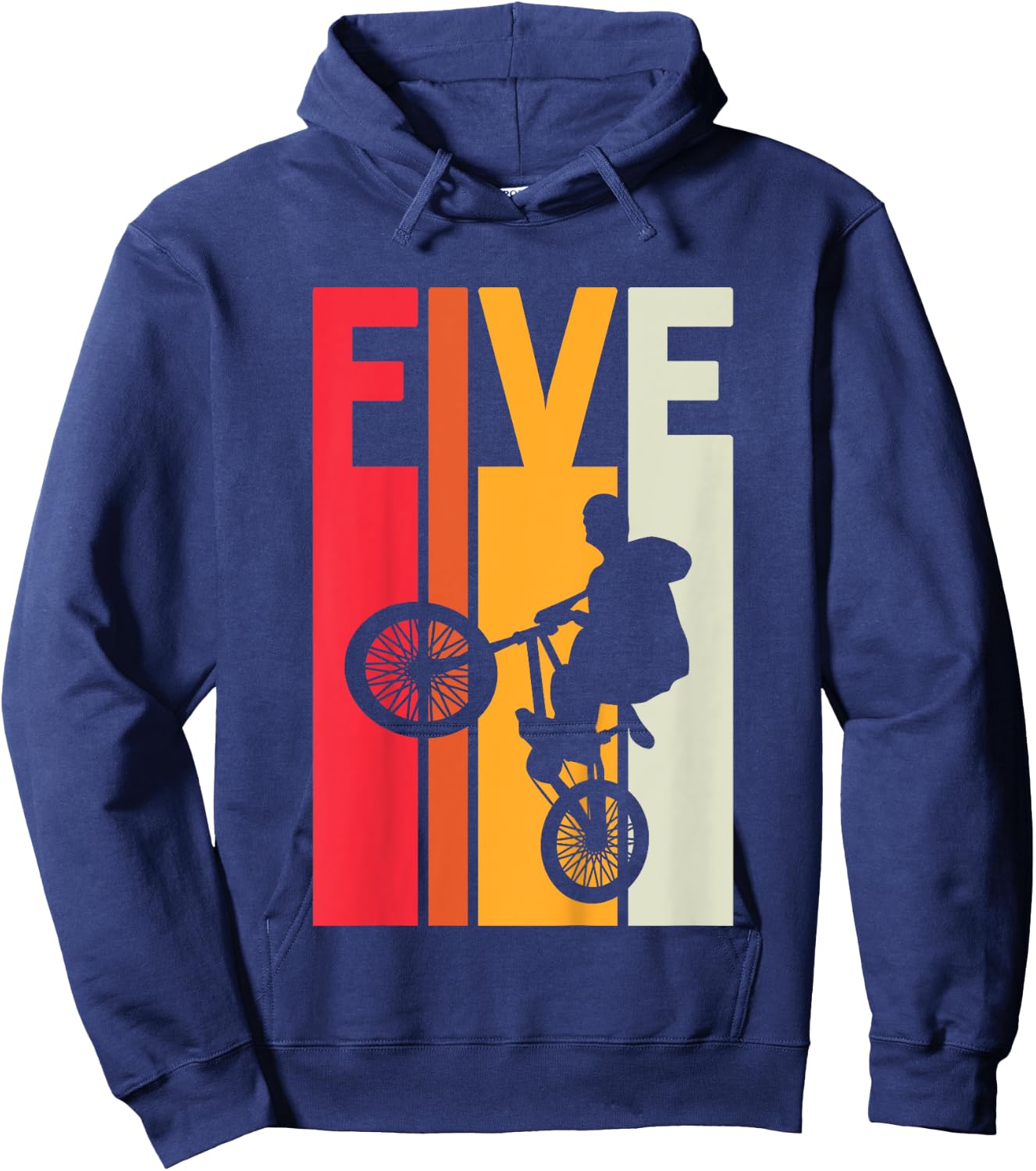 Kids 5 Year Old BMX Birthday Gift Party Boys Dirt Biking 5th Hoodie - Hoodie | Navy