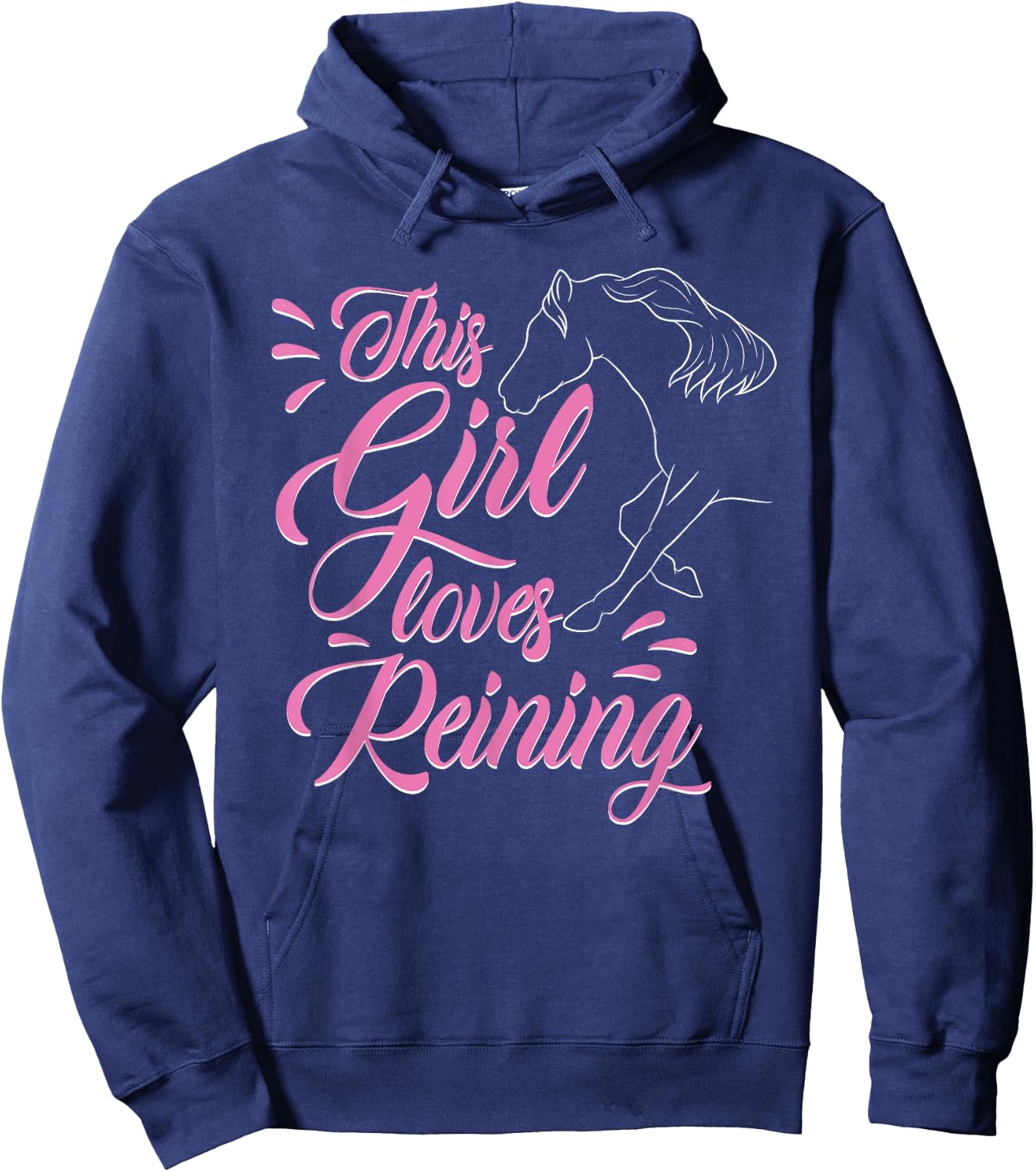Funny Reining Horse Rider Horseback Riding Equestrian Gifts Hoodie - Hoodie | Navy