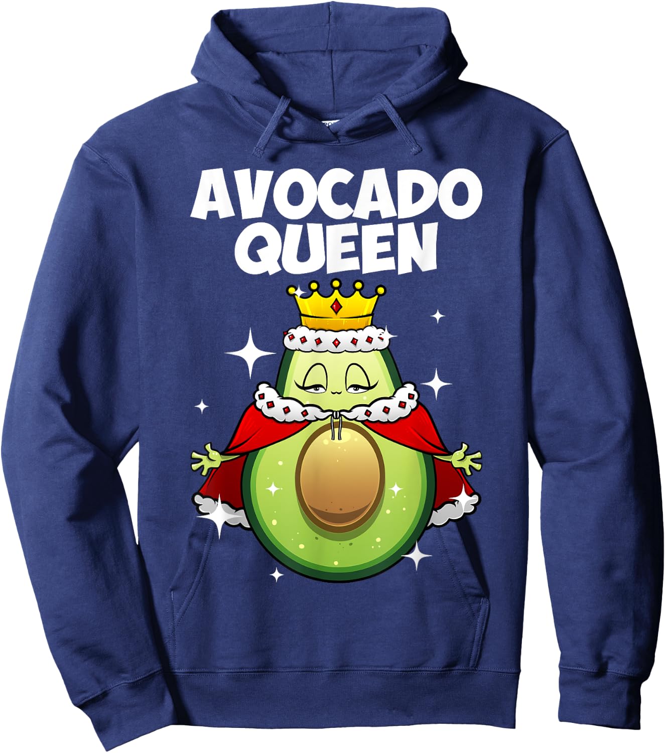 Funny Avocado Queen Gift Girls Women Cool Avocado Lover Hoodie - Hoodie | Navy