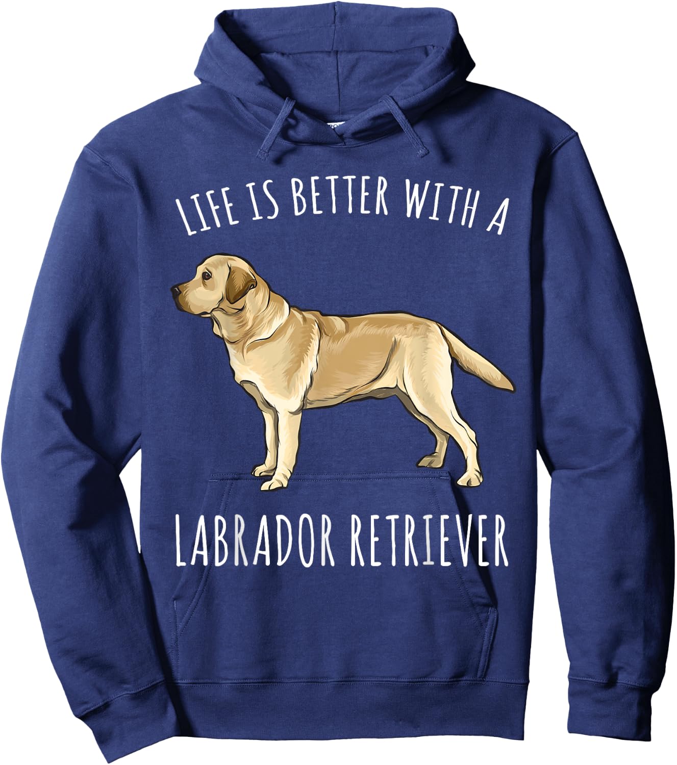 Life Is Better With A Yellow Labrador Retriever Dog Lover Hoodie - Hoodie | Navy