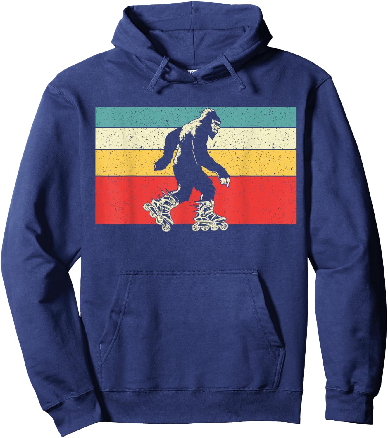 Bigfoot Roller Skater Skating Rollerblades Yeti Sasquatch Hoodie - Hoodie | Navy
