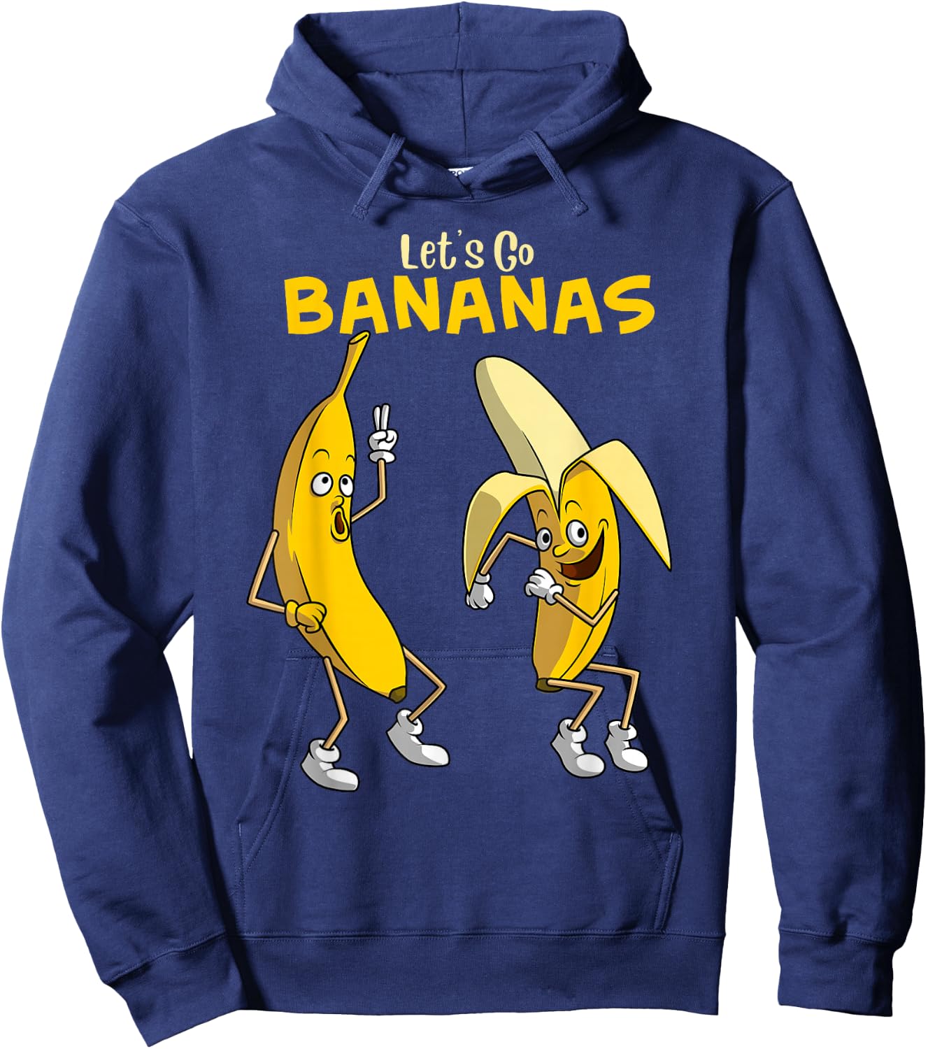 Funny Let's Go Bananas Gift Kids Boys Girls Cute Fruit Dance Small Hoodie - Hoodie | Navy