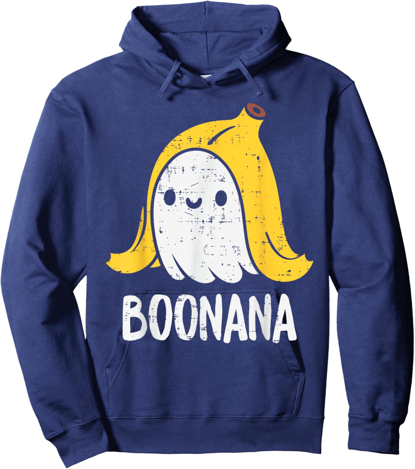 Cute Ghost Banana Halloween Costume Funny Kids Women Boonana Hoodie - Hoodie | Navy