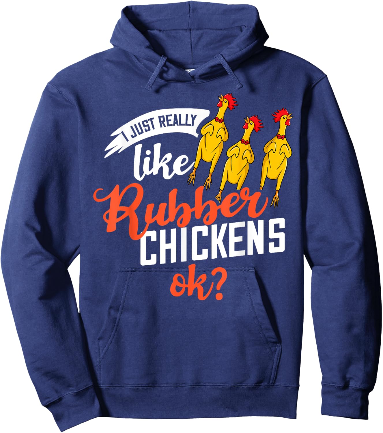 Rubber Chicken Screaming Costume Hoodie - Hoodie | Navy