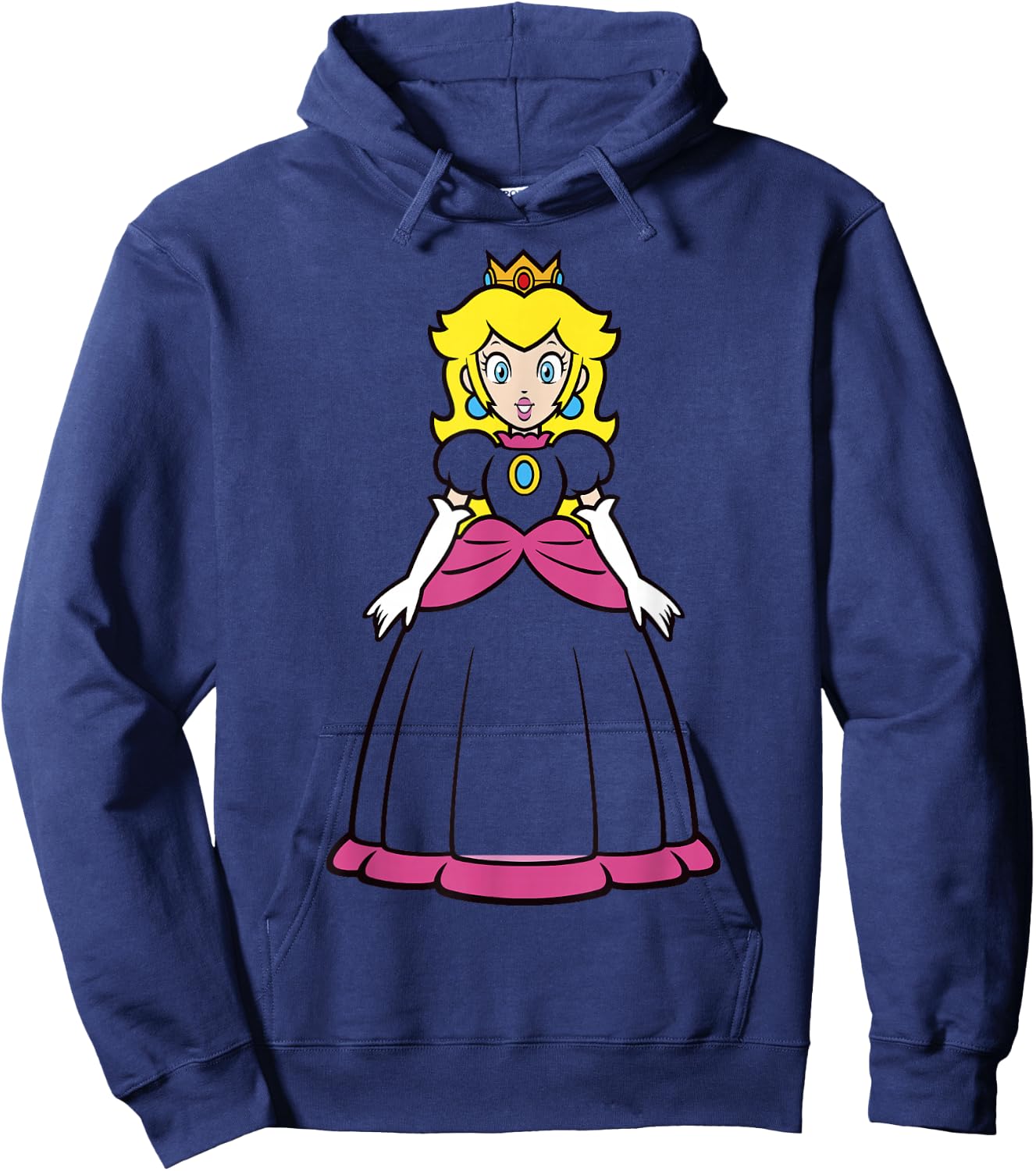 Super Mario Princess Peach Simple Portrait Hoodie - Hoodie | Navy