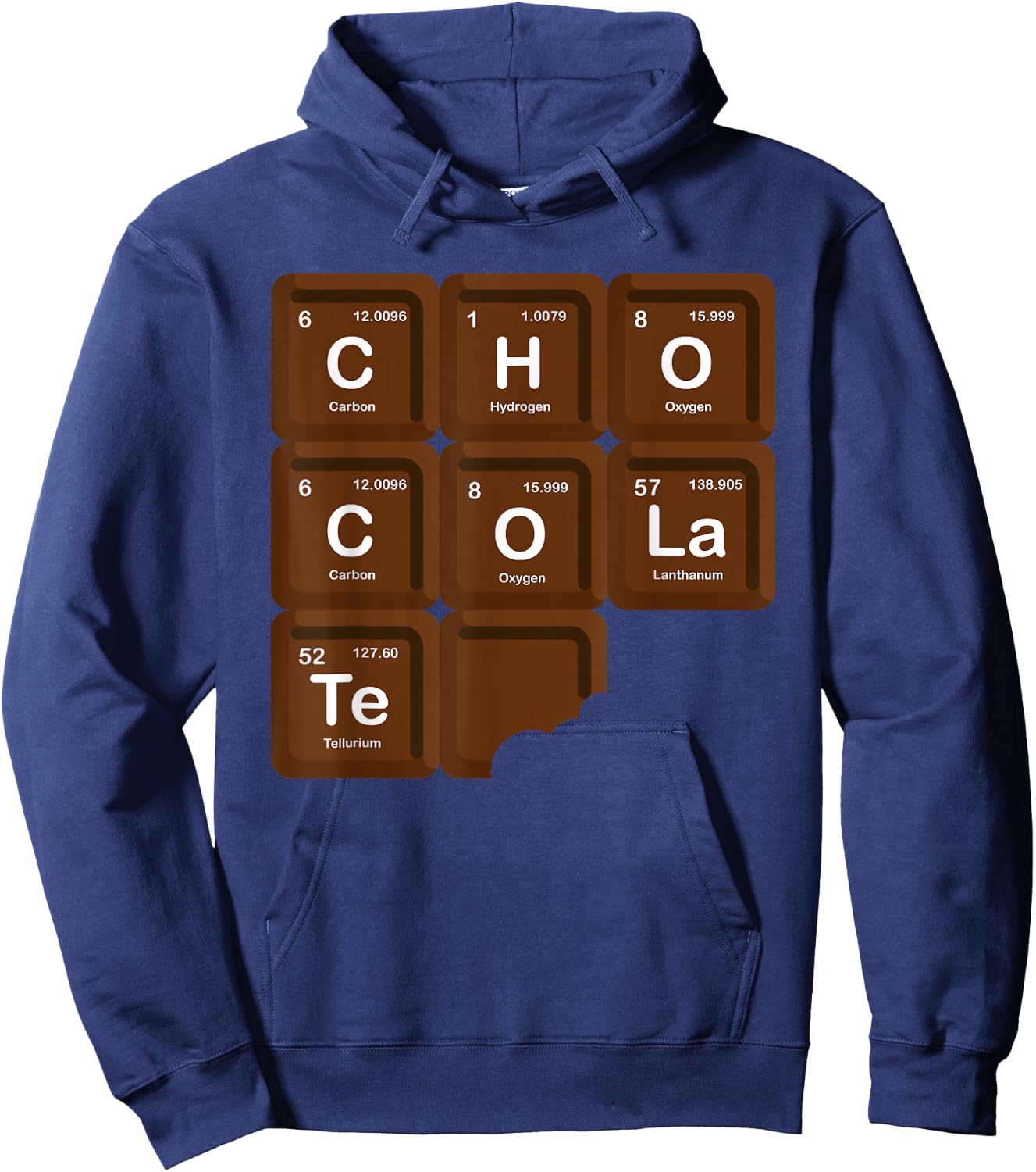 Funny Chocolate Periodic Table Of Elements Chemistry Lover Hoodie - Hoodie | Navy