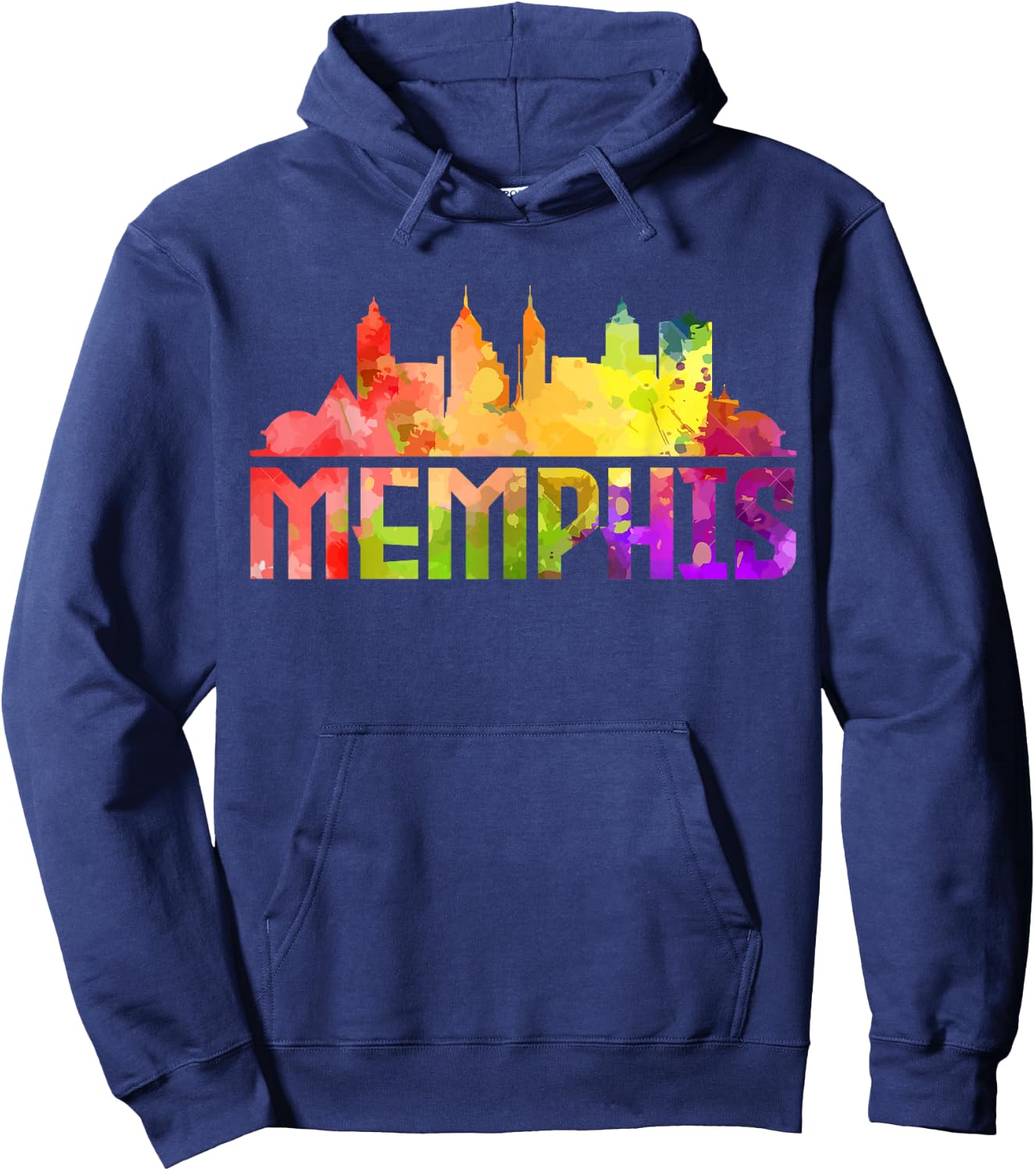 Memphis Skyline Tennessee Souvenir Gift Hoodie - Hoodie | Navy