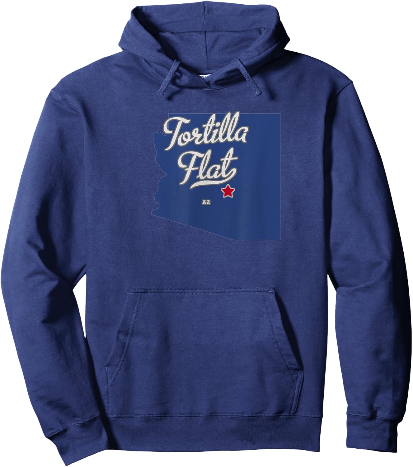 Tortilla Flat Arizona AZ Map Hoodie - Hoodie | Navy