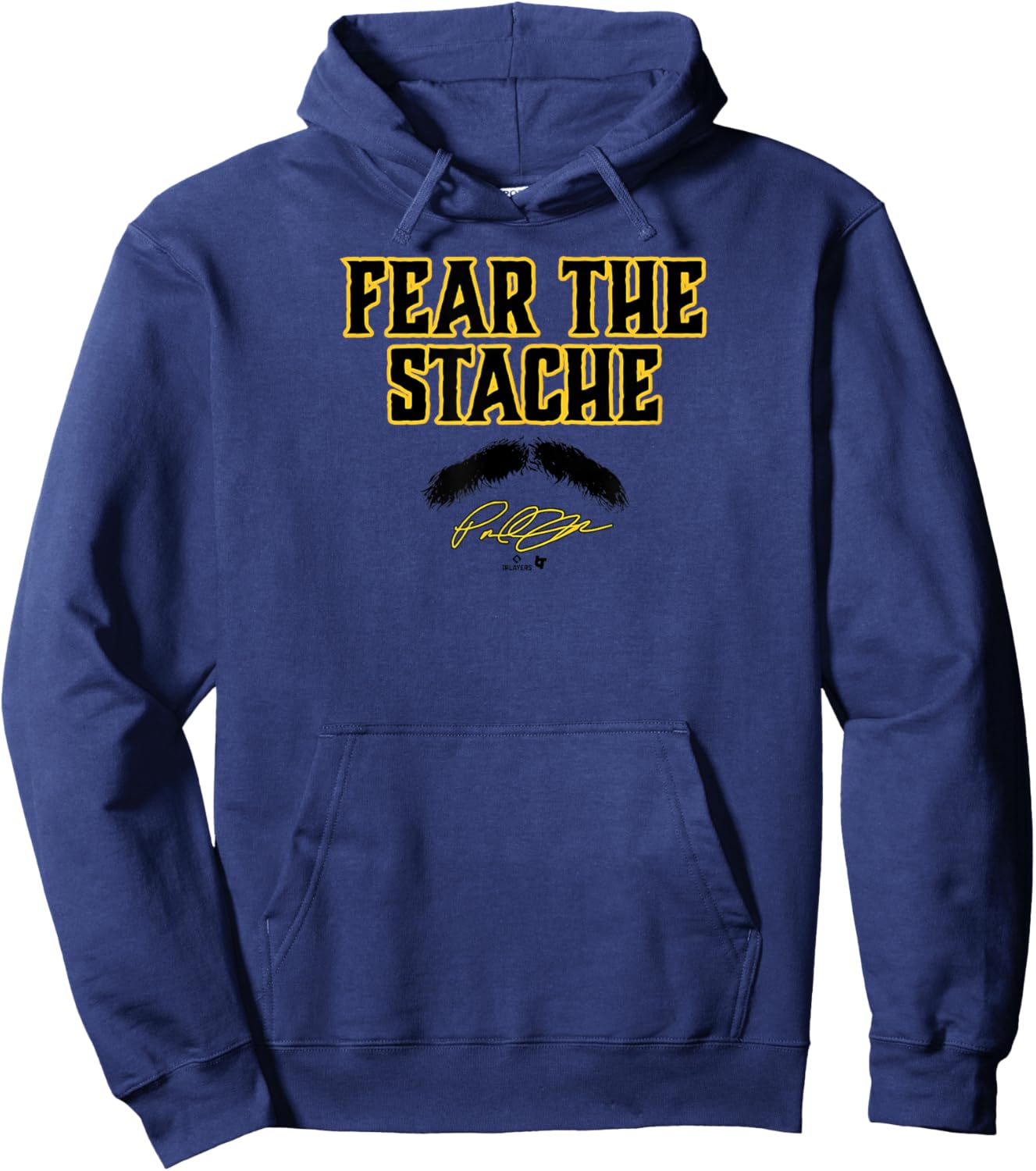 Paul Skenes - Fear the Stache - Pittsburgh Baseball Hoodie - Hoodie | Navy