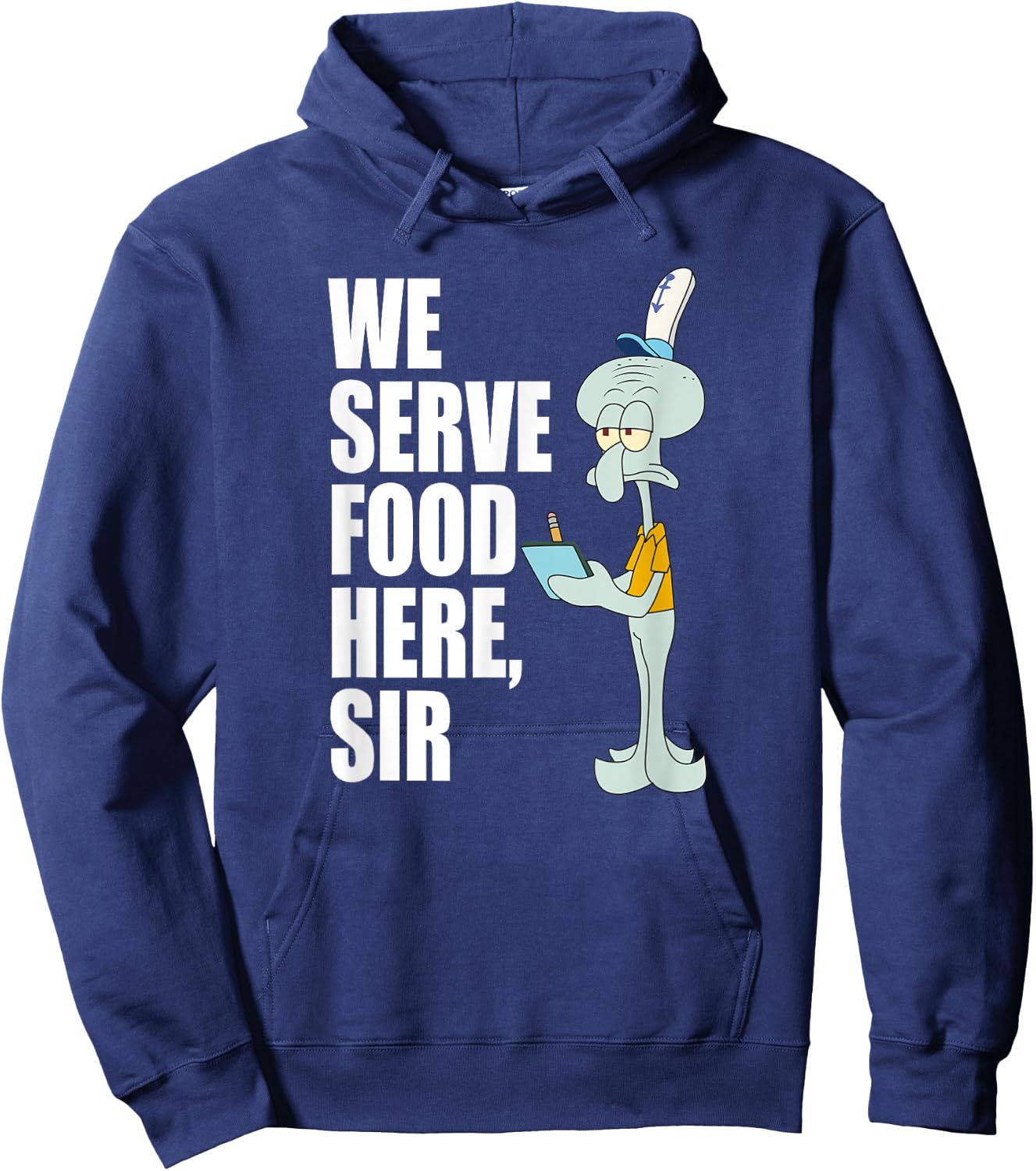 Mademark x SpongeBob SquarePants - Squidward - We Serve Food Here, Sir Hoodie - Hoodie | Navy