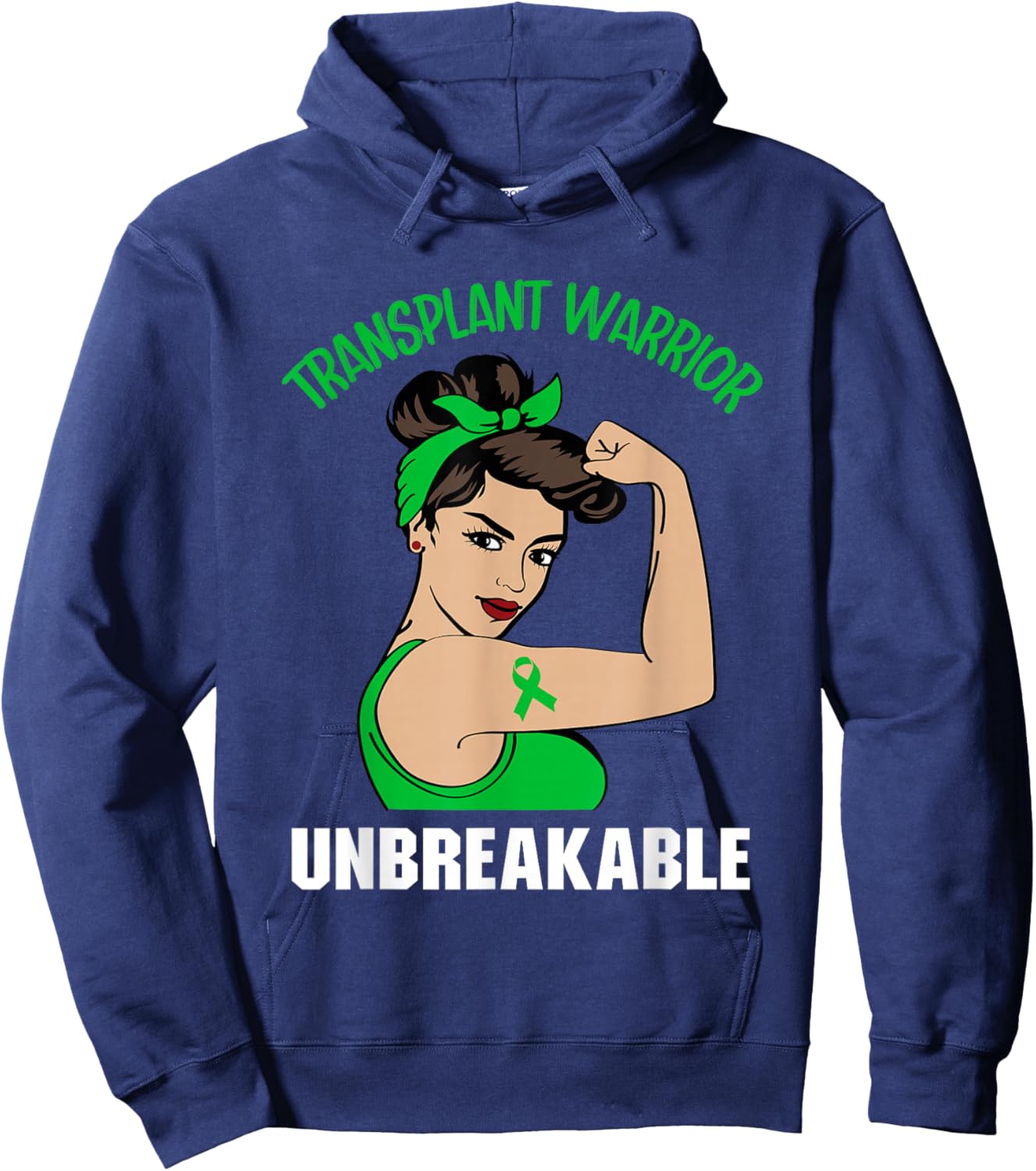 Transplant Warrior Unbreakable Hoodie - Hoodie | Navy
