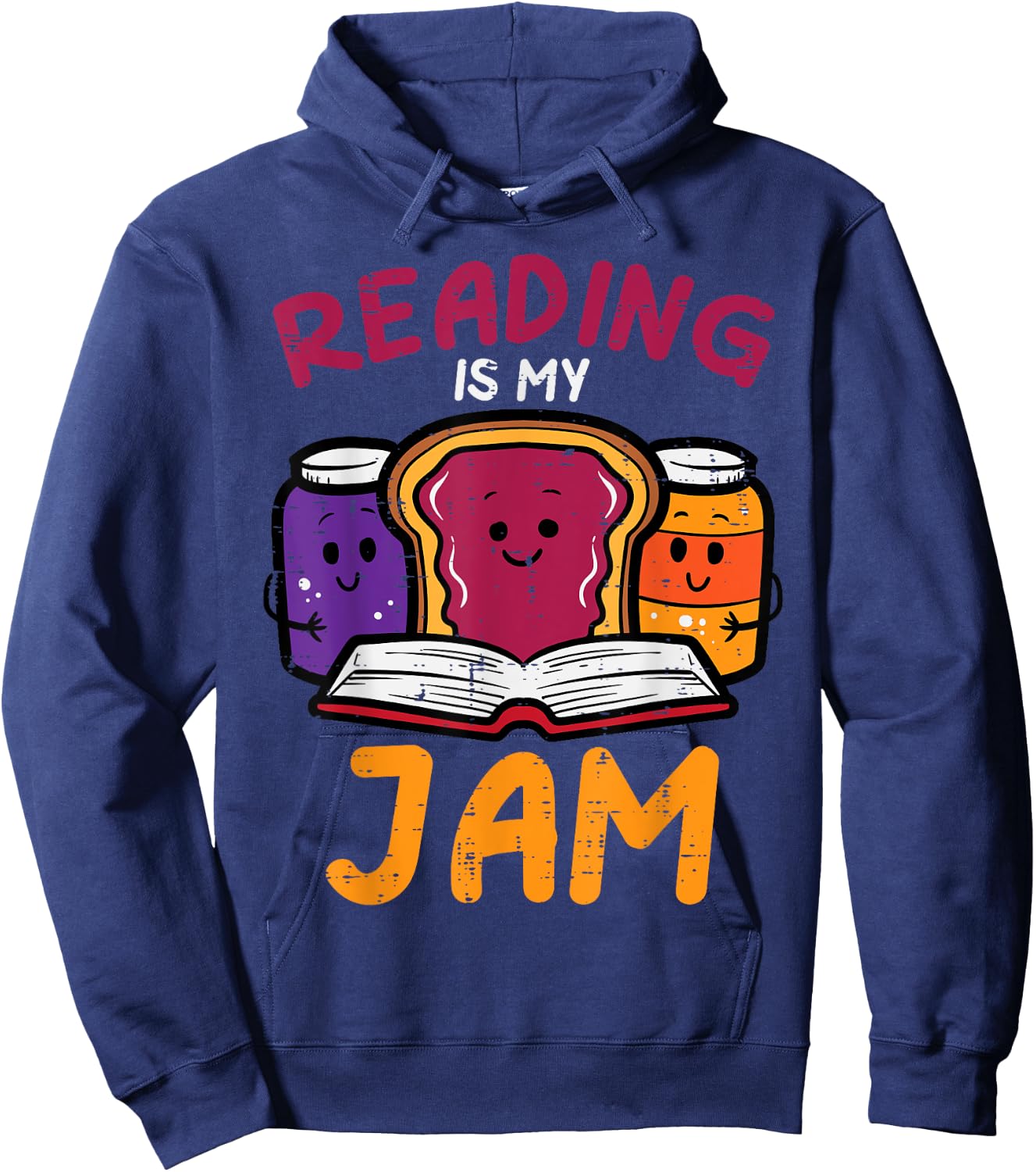 Reading My Jam Read Reading Book Librarian Men Women Kids Hoodie - Hoodie | Navy