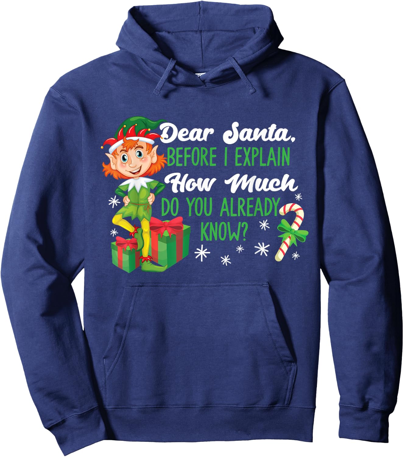 Funny Christmas Dear Santa How Much Do You Know Hoodie - Hoodie | Navy