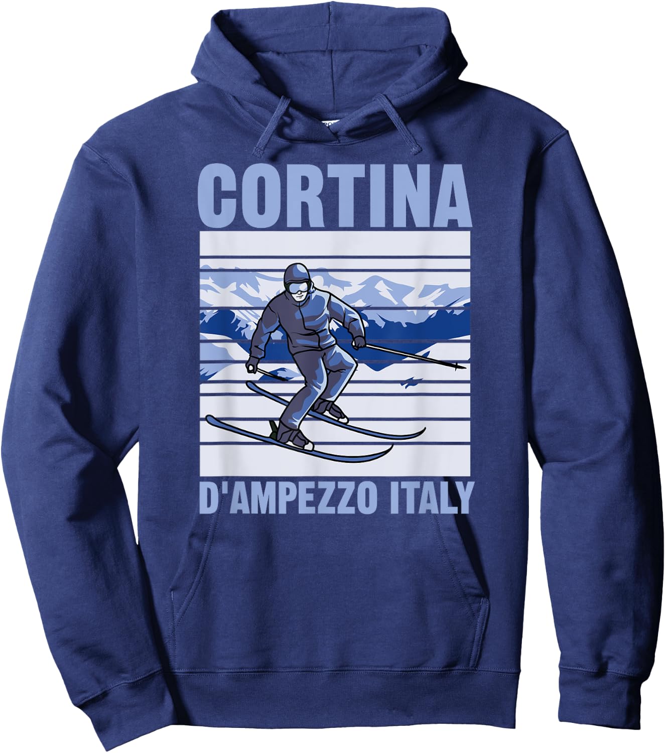 Cortina d'Ampezzo Italy Ski Hoodie - Hoodie | Navy