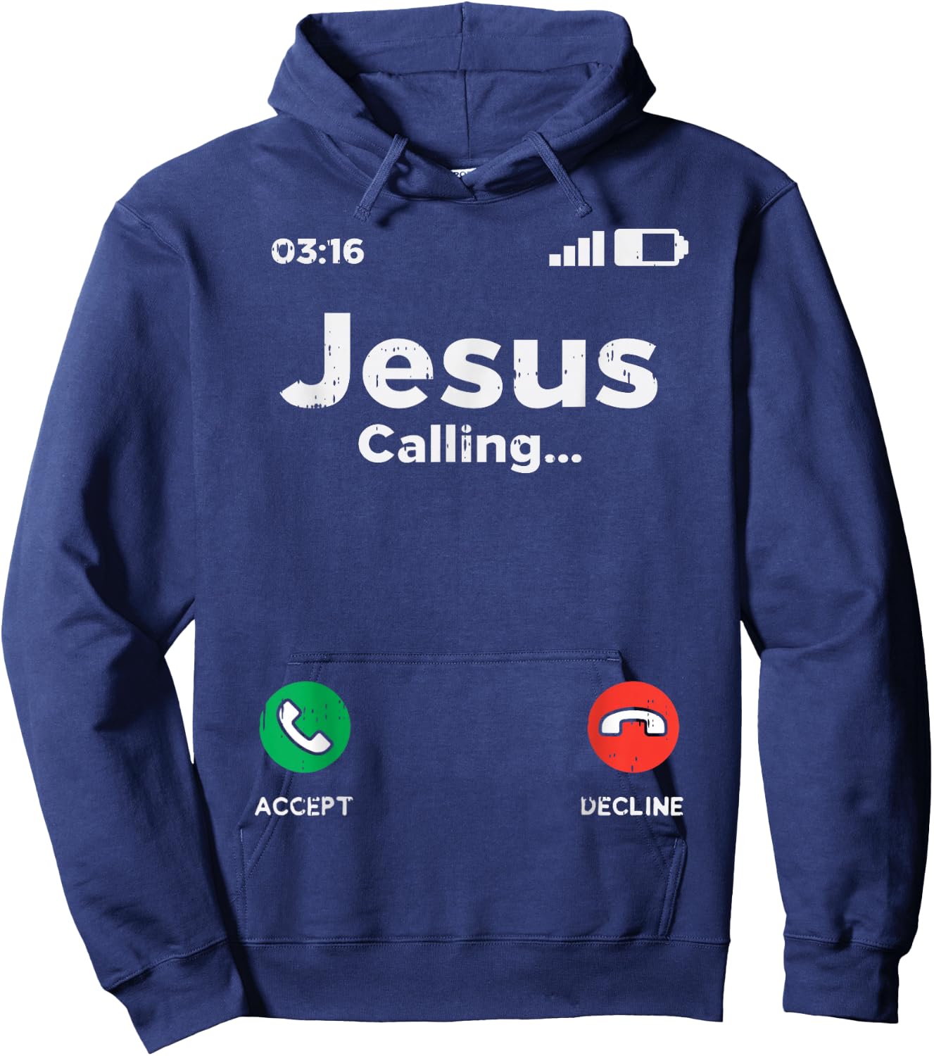 Jesus Calling God Christ Faith Religious Christian Gift Hoodie - Hoodie | Navy