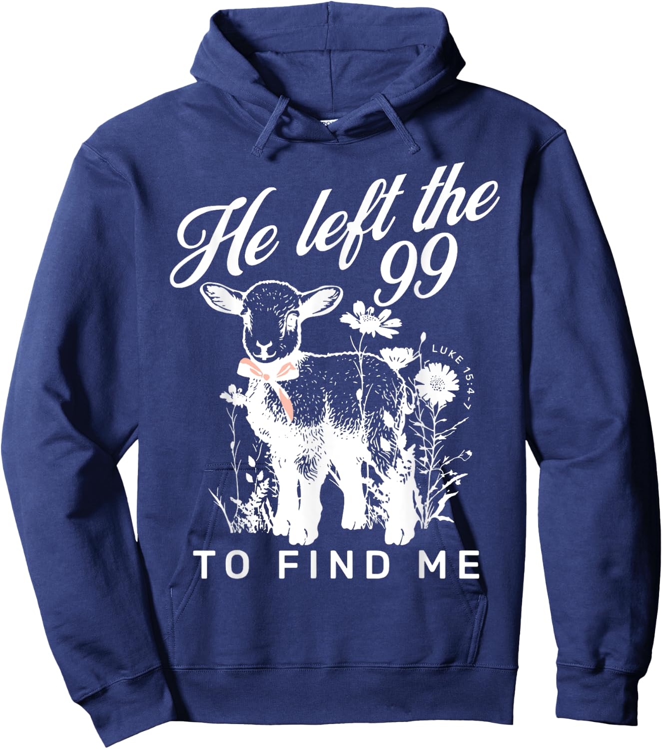 Sheep He left the 99 To Find Me Hoodie - Hoodie | Navy