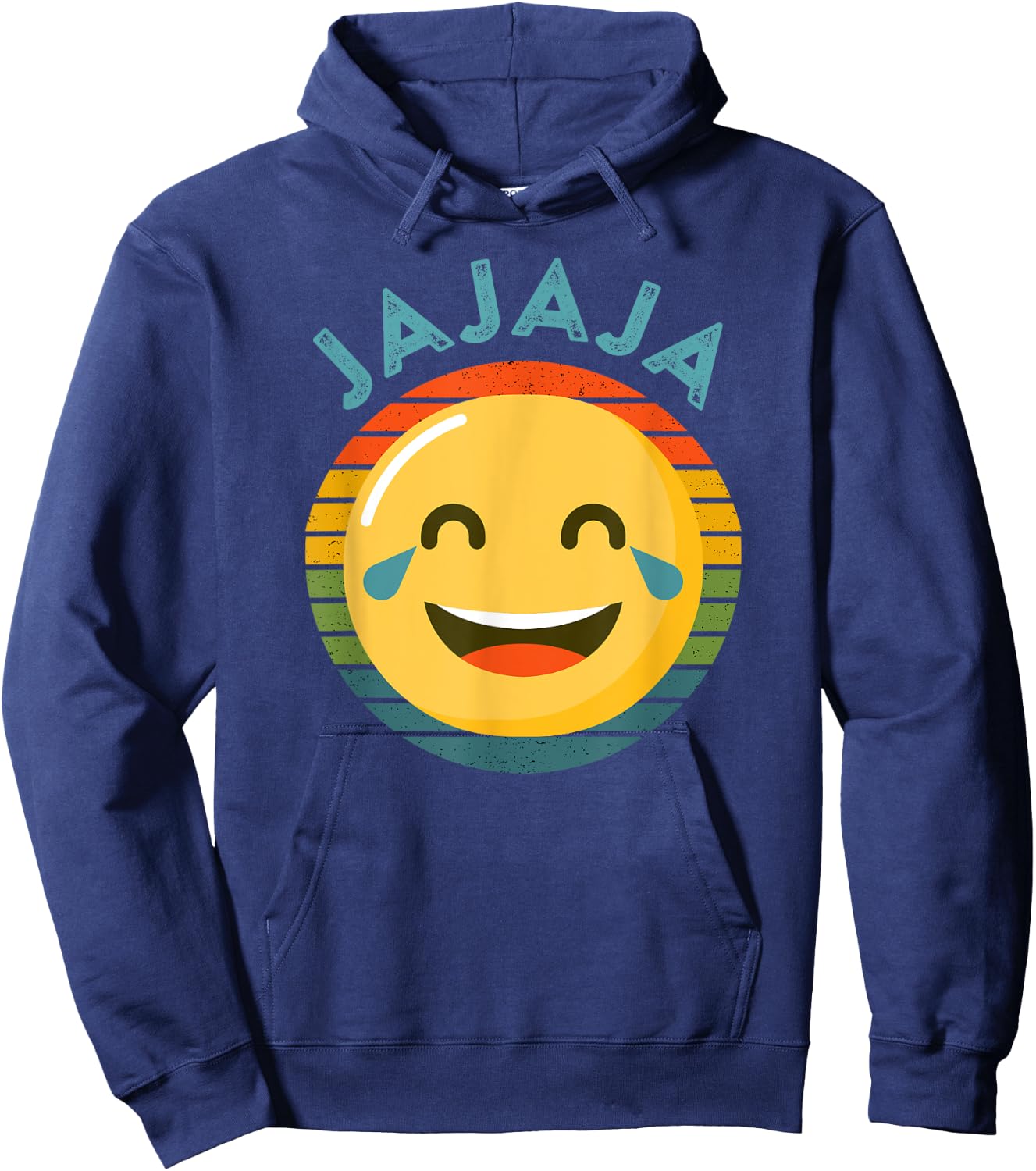 Jajaja Spanish Laughing Emoticon LOL Laugh Hahaha Meme Hoodie - Hoodie | Navy