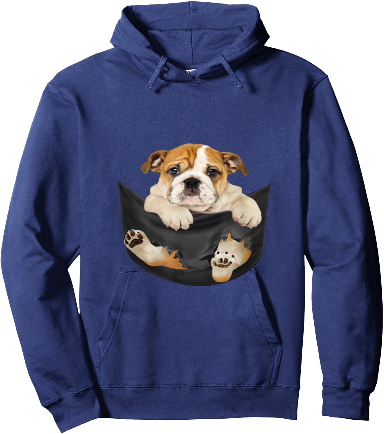 Dog Lovers Gifts Bulldog In Pocket Funny Dog Face Hoodie - Hoodie | Navy