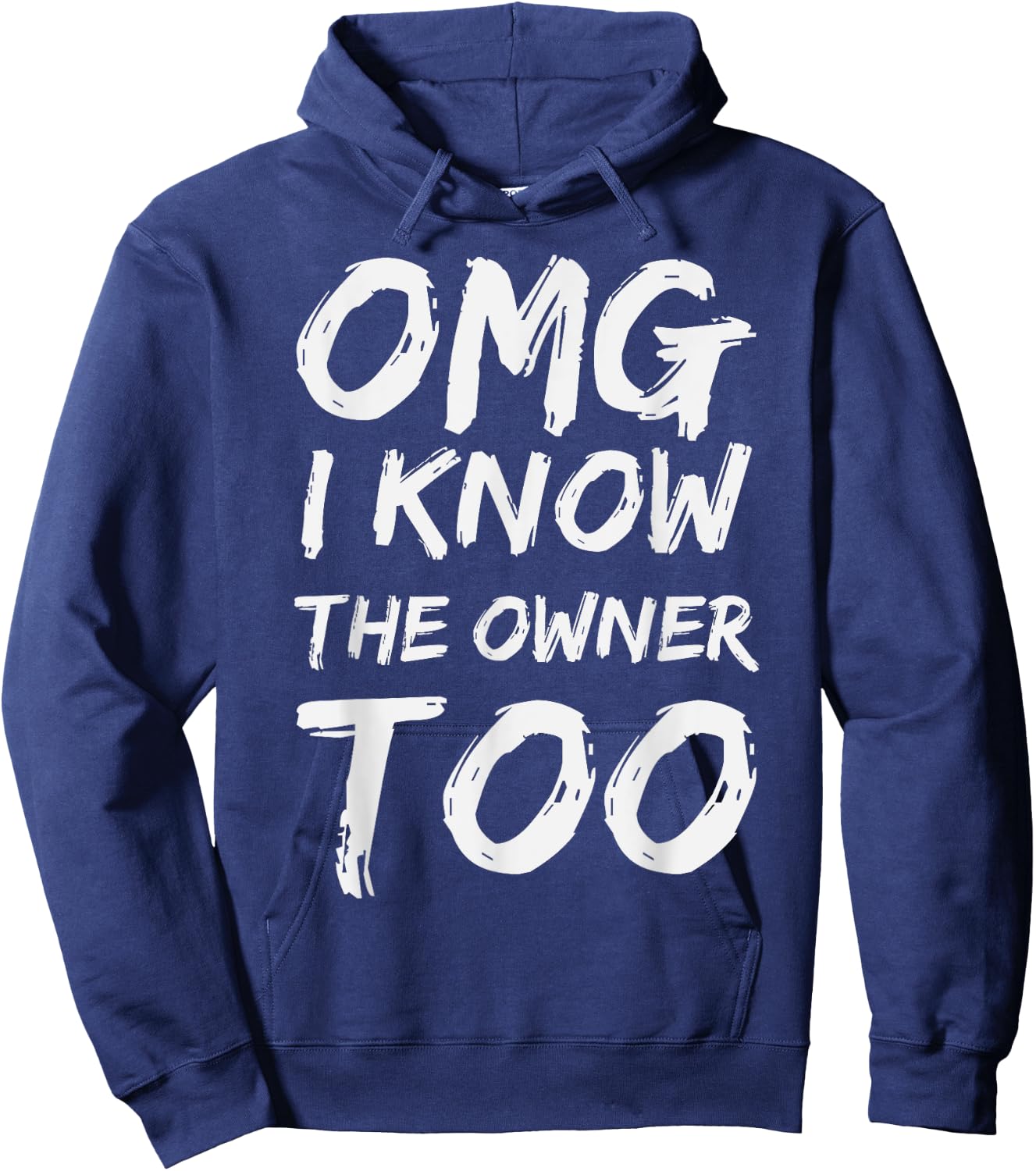 I Know The Owner Too Funny Bartender Bouncer Pub Hoodie - Hoodie | Navy