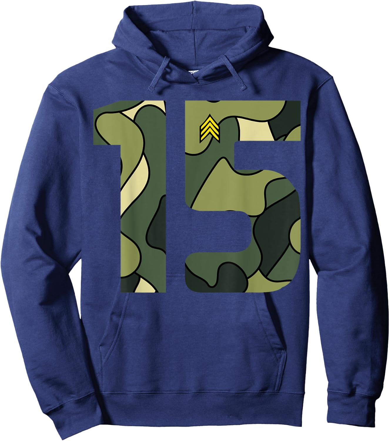 Cute Little Birthday 15 Year Old Youth Camouflage Gift Hoodie - Hoodie | Navy