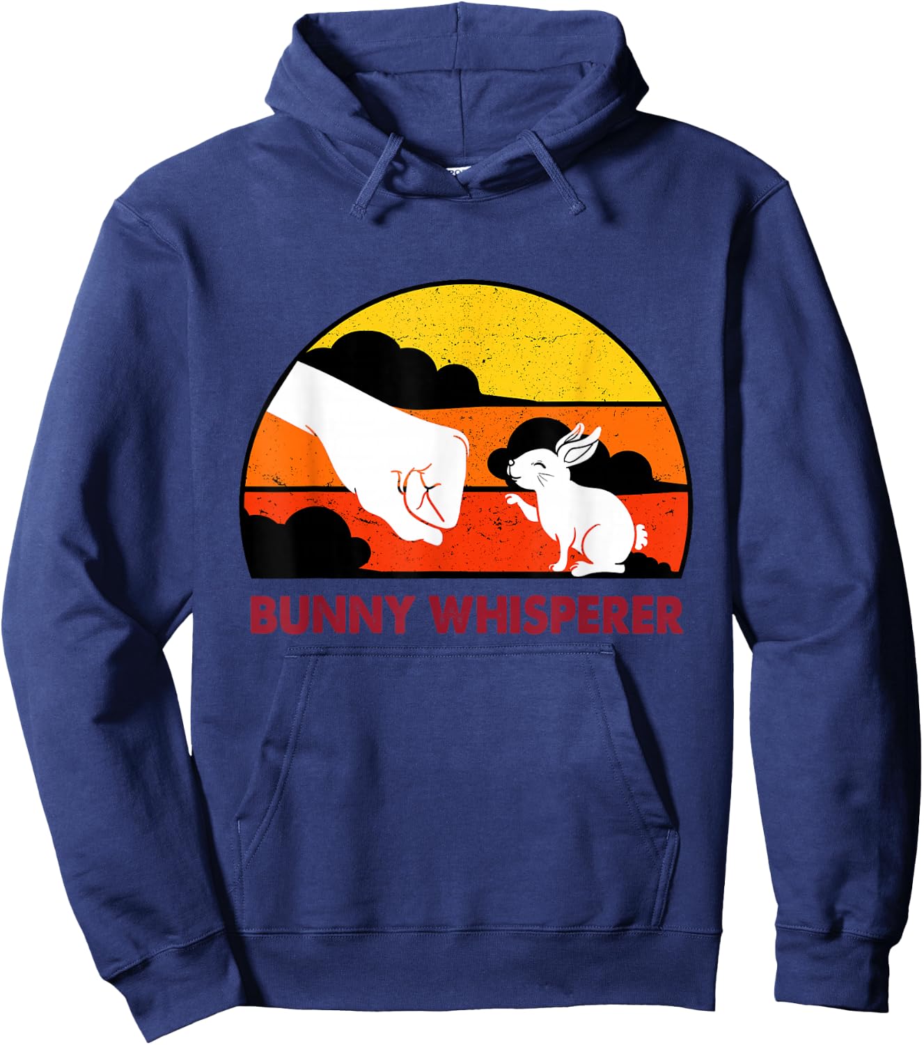 Hasenflüsterer Rabbit Dad Father Rabbit Whisperer Hoodie - Hoodie | Navy