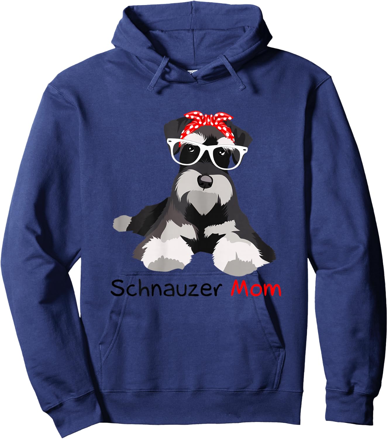 Schnauzer Mom Bandana Schnauzer Dog Hoodie - Hoodie | Navy