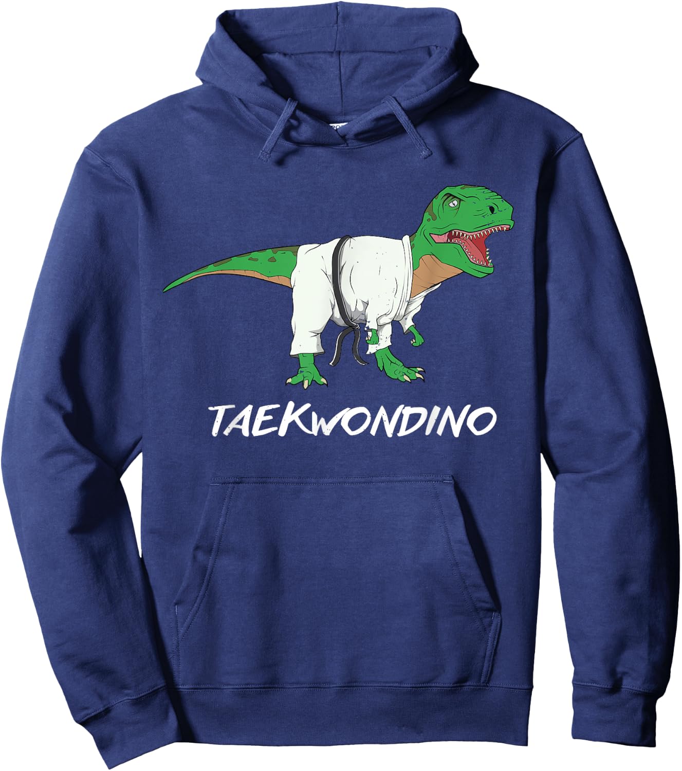 Funny Taekwondo T Rex Dinosaur Cute Martial Arts Boys Gift Hoodie - Hoodie | Navy
