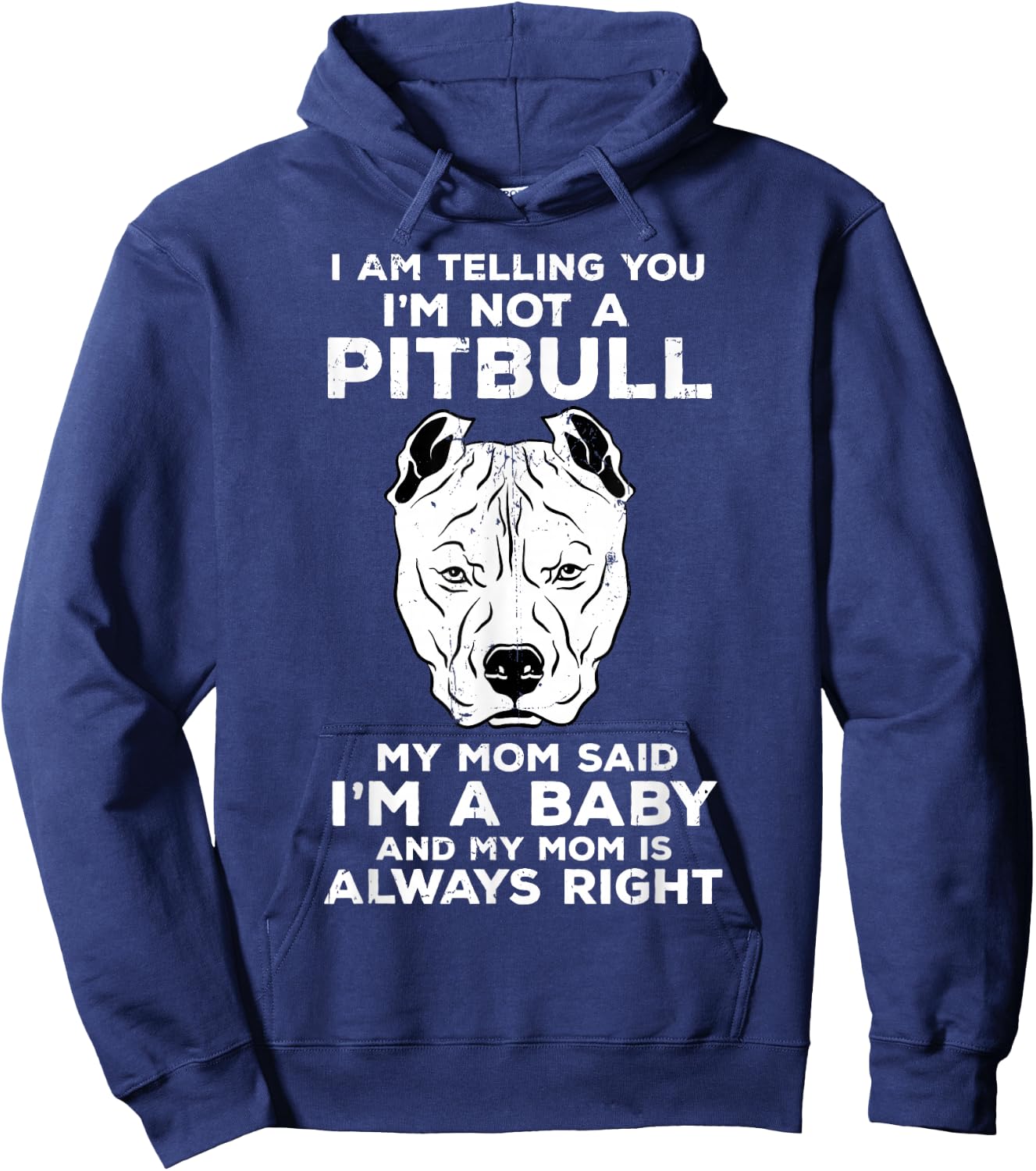 Pitbull Mom Pit Bull Terrier Dog Lover Owner Mommy Pibble Hoodie - Hoodie | Navy