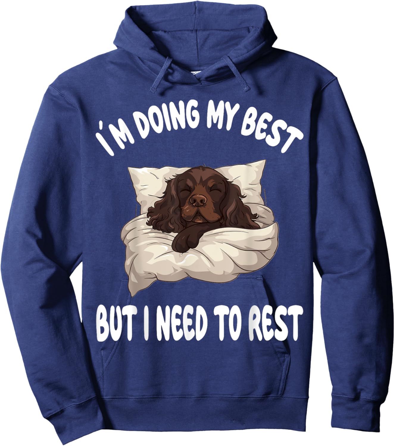 Boykin Spaniel Official Sleepshirt Pajamas Nightgown Hoodie - Hoodie | Navy