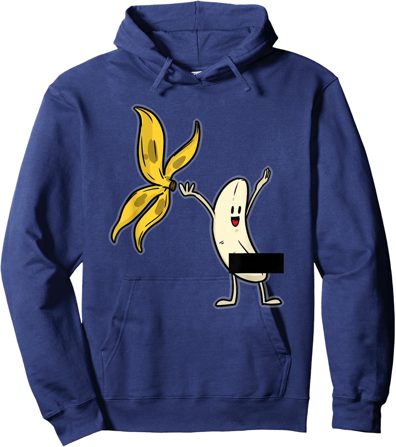 Banana Shirt Banana Striptease Censored Naked Fruit Adult Hoodie - Hoodie | Navy