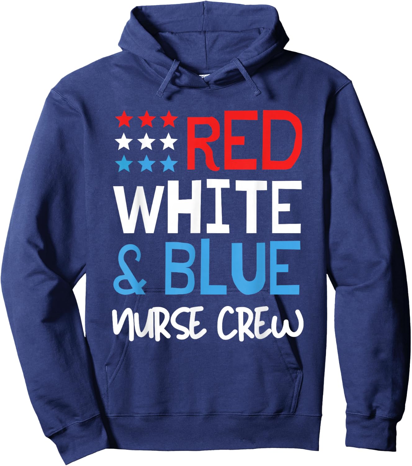 4th of July Nurse Crew Scrub Tops Patriotic Nurses Matching Hoodie - Hoodie | Navy