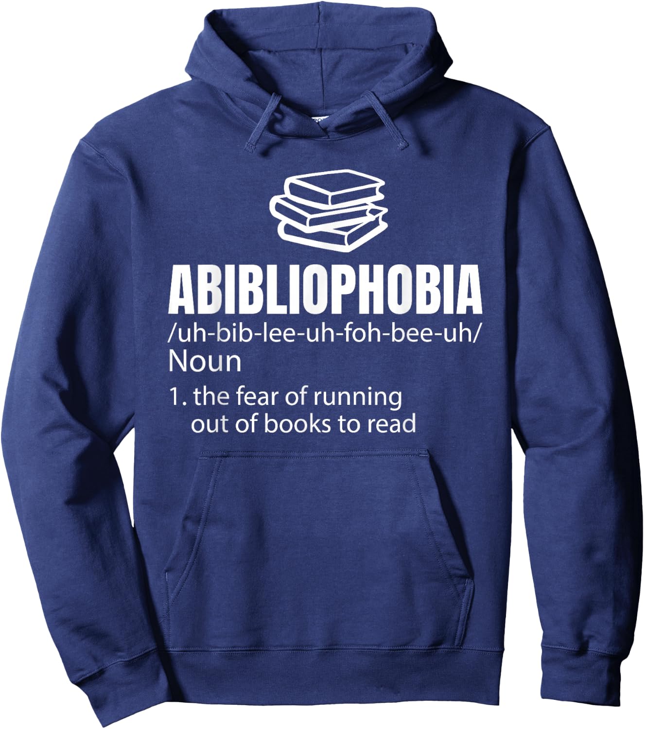 Abibliophobia Reading Worms Gift Hoodie - Hoodie | Navy