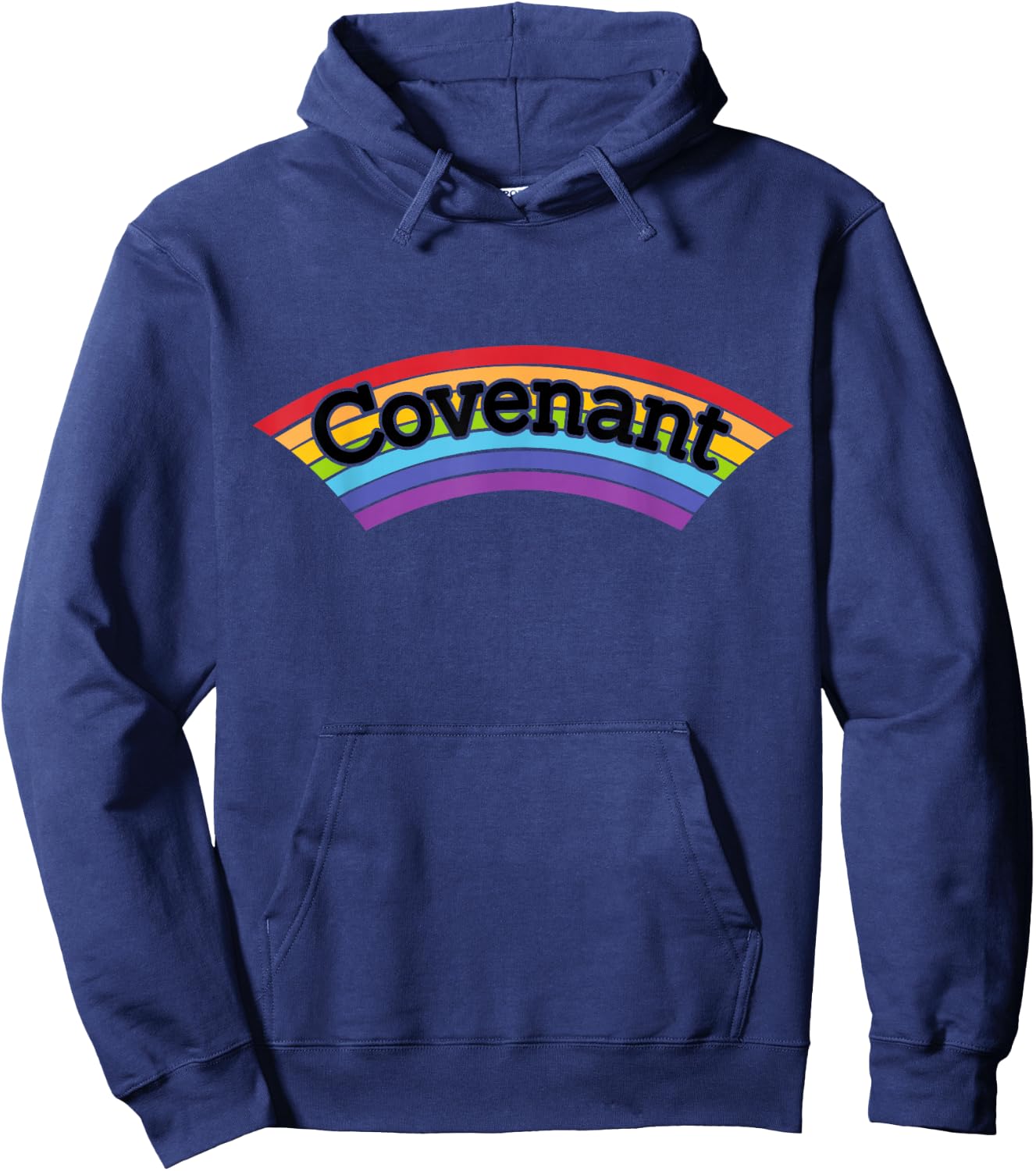 Covenant Rainbow Everlasting Love Peace Christian Apparel Hoodie - Hoodie | Navy