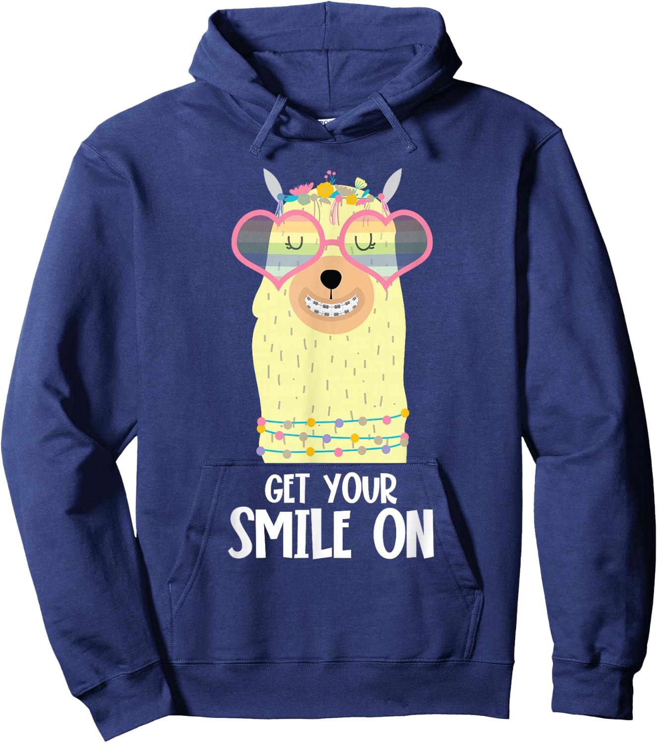 Orthodontist Animal Braces Boys Girls Kids Getting Braces Hoodie - Hoodie | Navy
