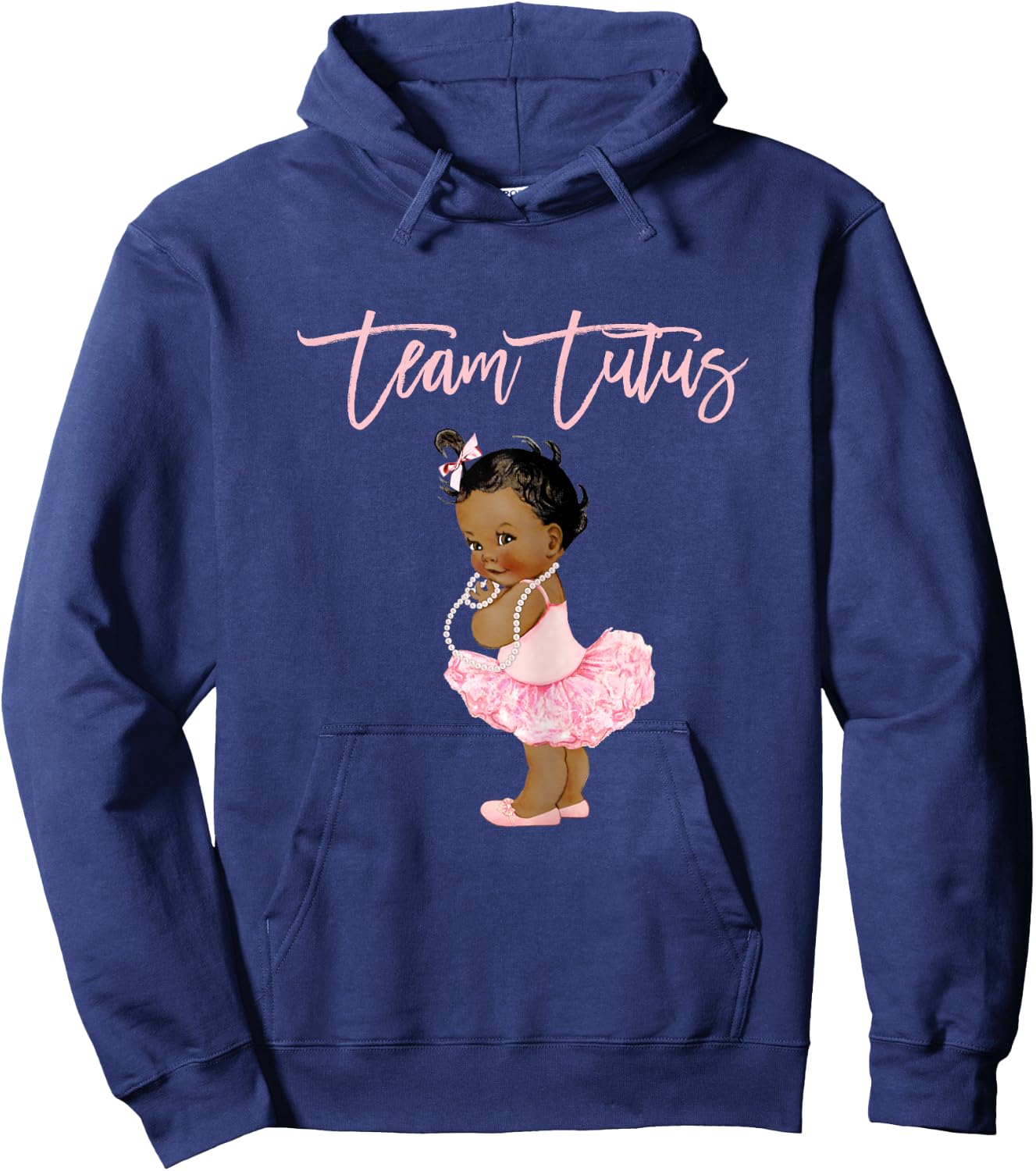 Team Tutus It's A Girl Gender Reveal Baby Shower Touchdown Hoodie - Hoodie | Navy