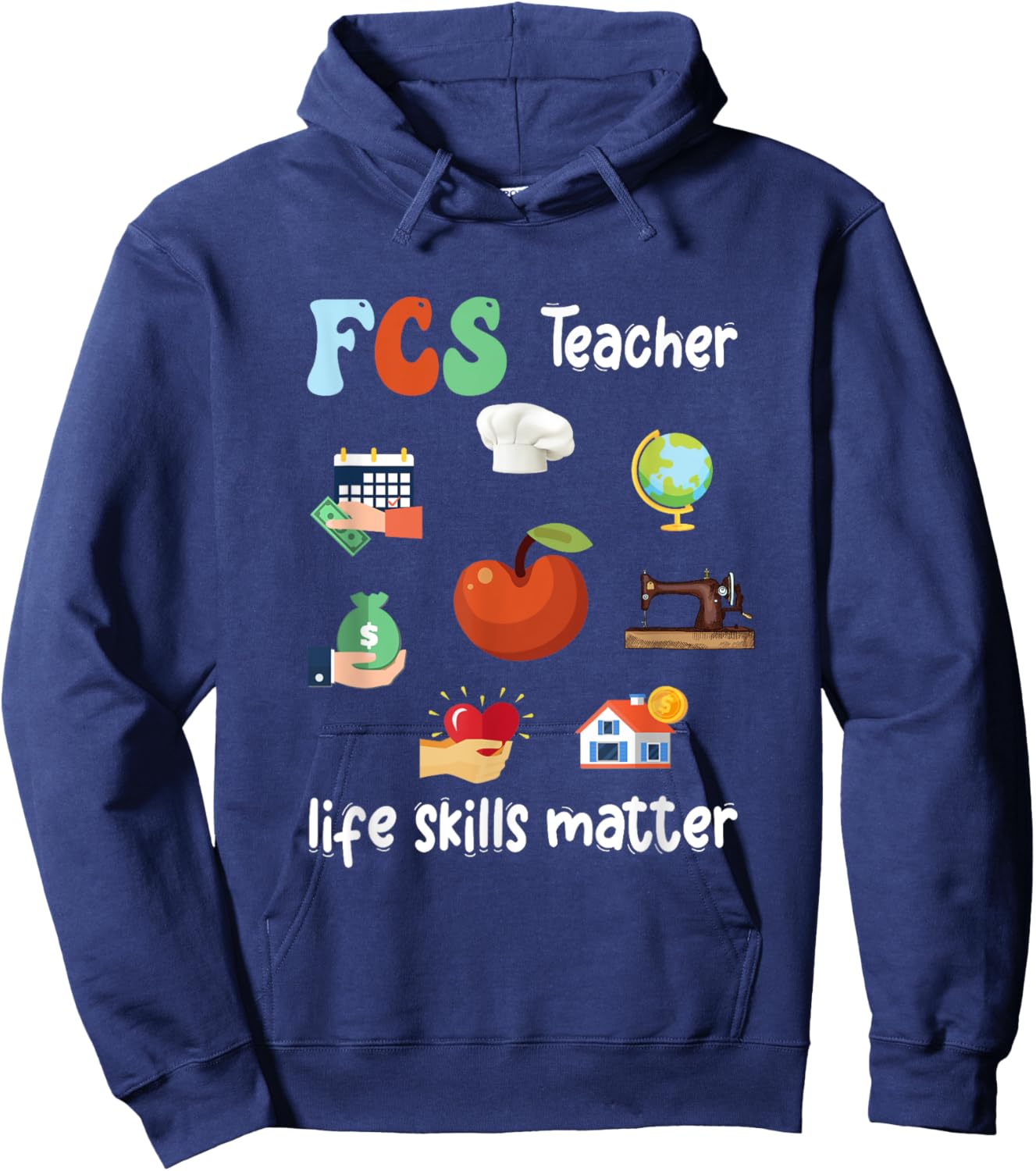 FCS Teacher Life Skills Matter Retro Family Consumer Science Hoodie - Hoodie | Navy