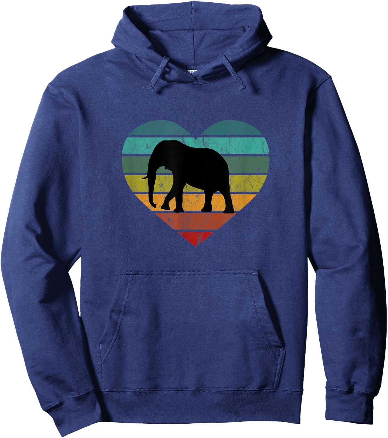 Save Serengeti Safari Kenya Africa Heart I Love Elephants Hoodie - Hoodie | Navy