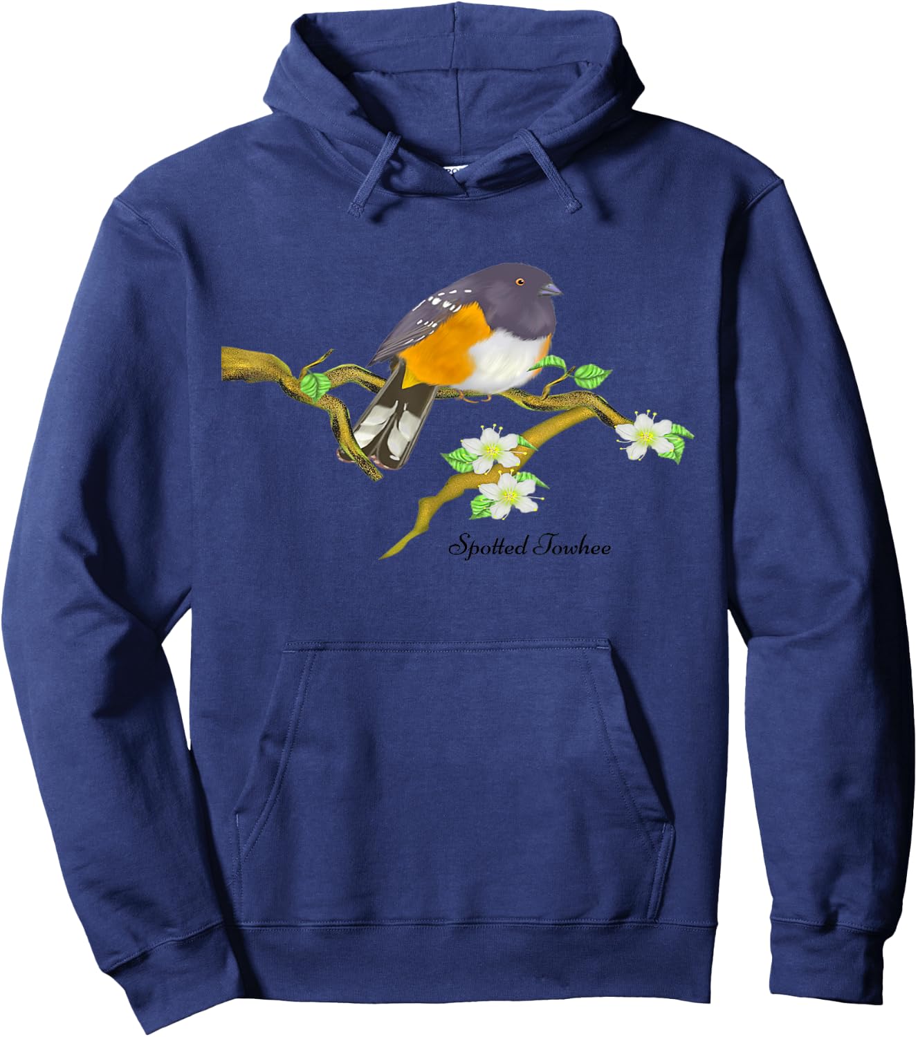 Spotted Towhee Beautiful Bird Hoodie - Hoodie | Navy
