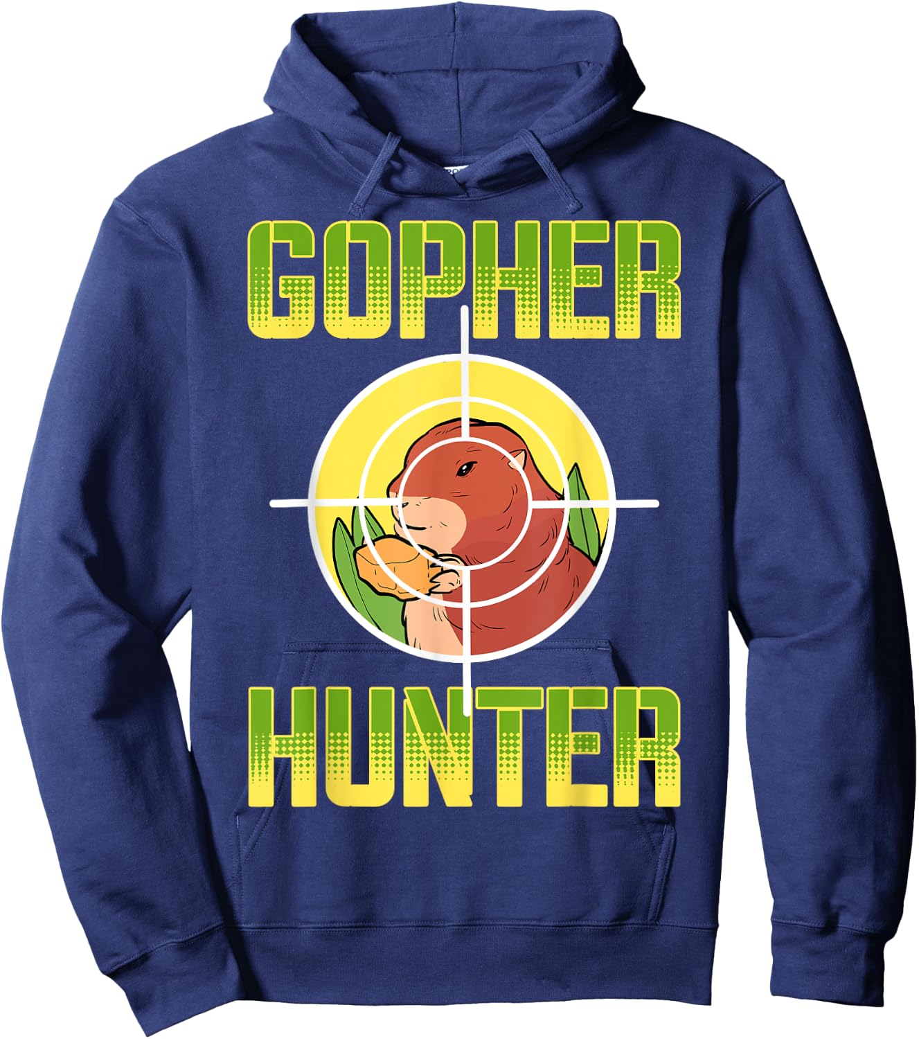 Gopher, Landscaping Gopher Hunter Hoodie - Hoodie | Navy