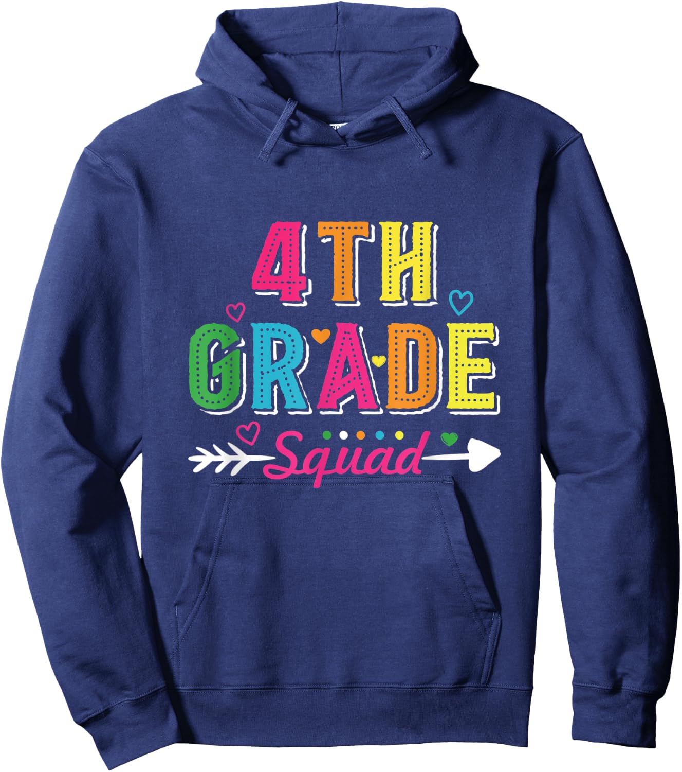 4th Grade Squad Back To School Fourth Grade Teacher Student Hoodie - Hoodie | Navy