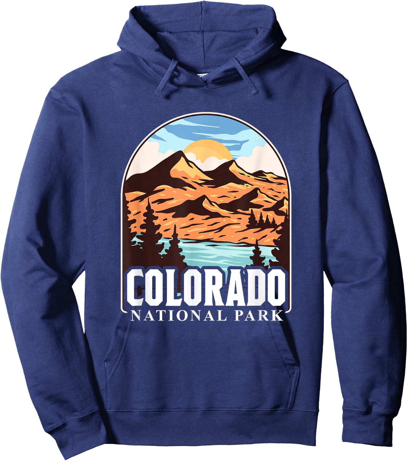 Colorado National Park Hiking Camping Nature Outdoor Hoodie - Hoodie | Navy