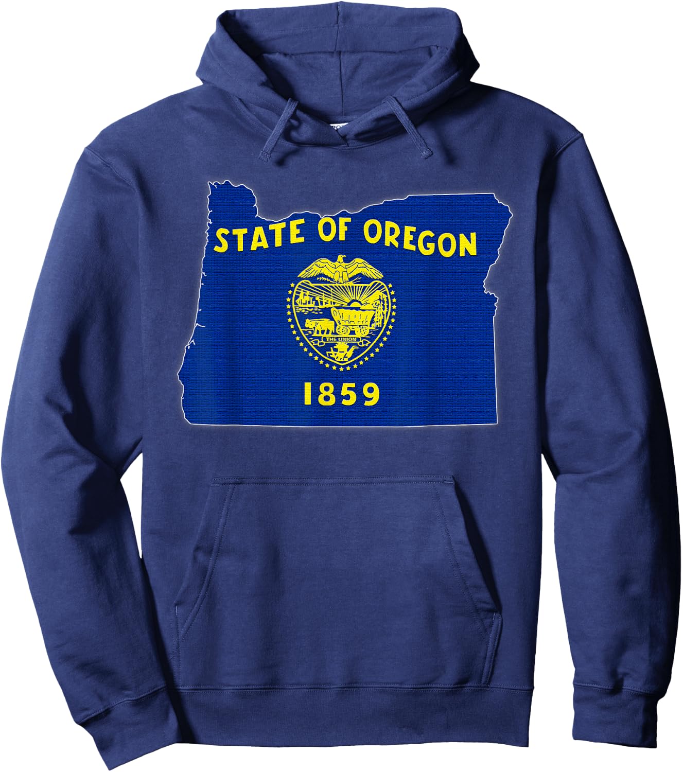 OREGON STATE MAP OREGON OR Flag Roots Men Women Gift Hoodie - Hoodie | Navy