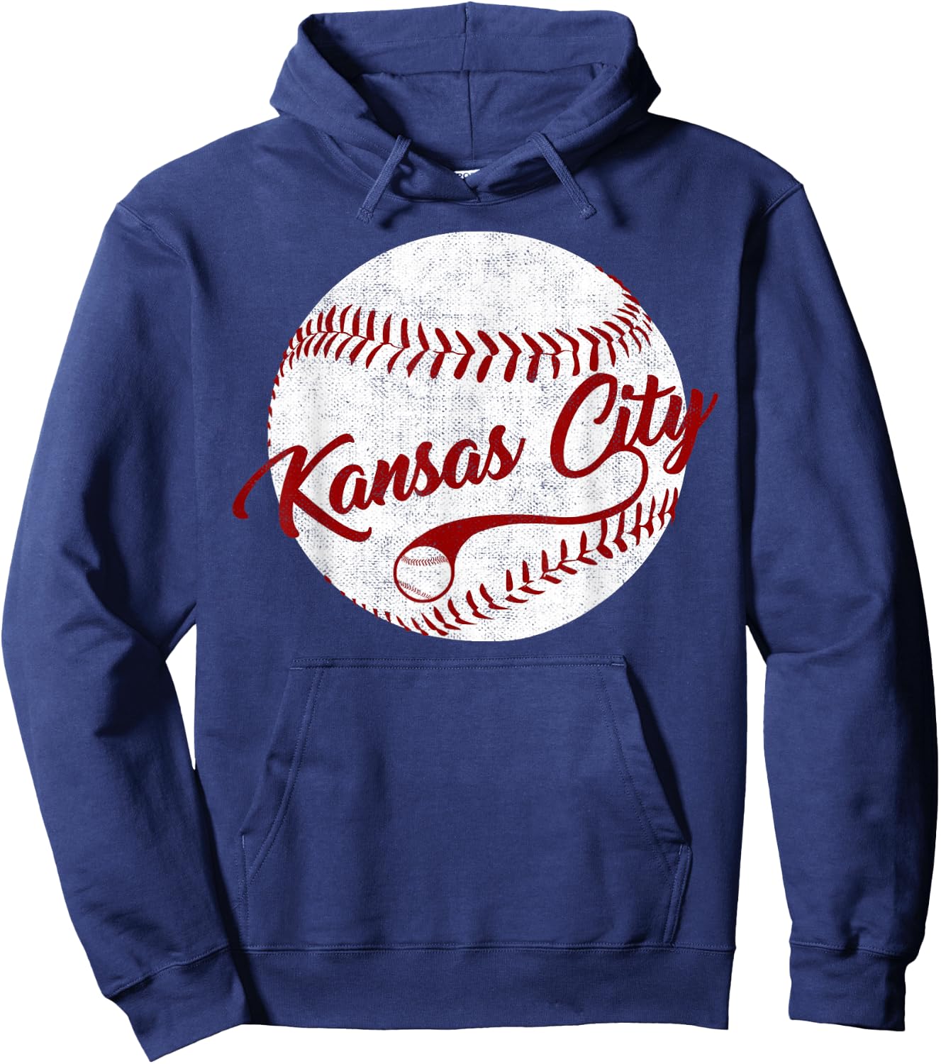 Baseball Kansas City Love Blue Color Royal, National Pastime Hoodie - Hoodie | Navy