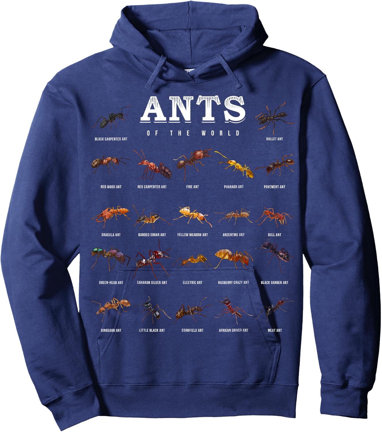 Ants Of The World Shirt Funny Ant Keeper Hoodie - Hoodie | Navy