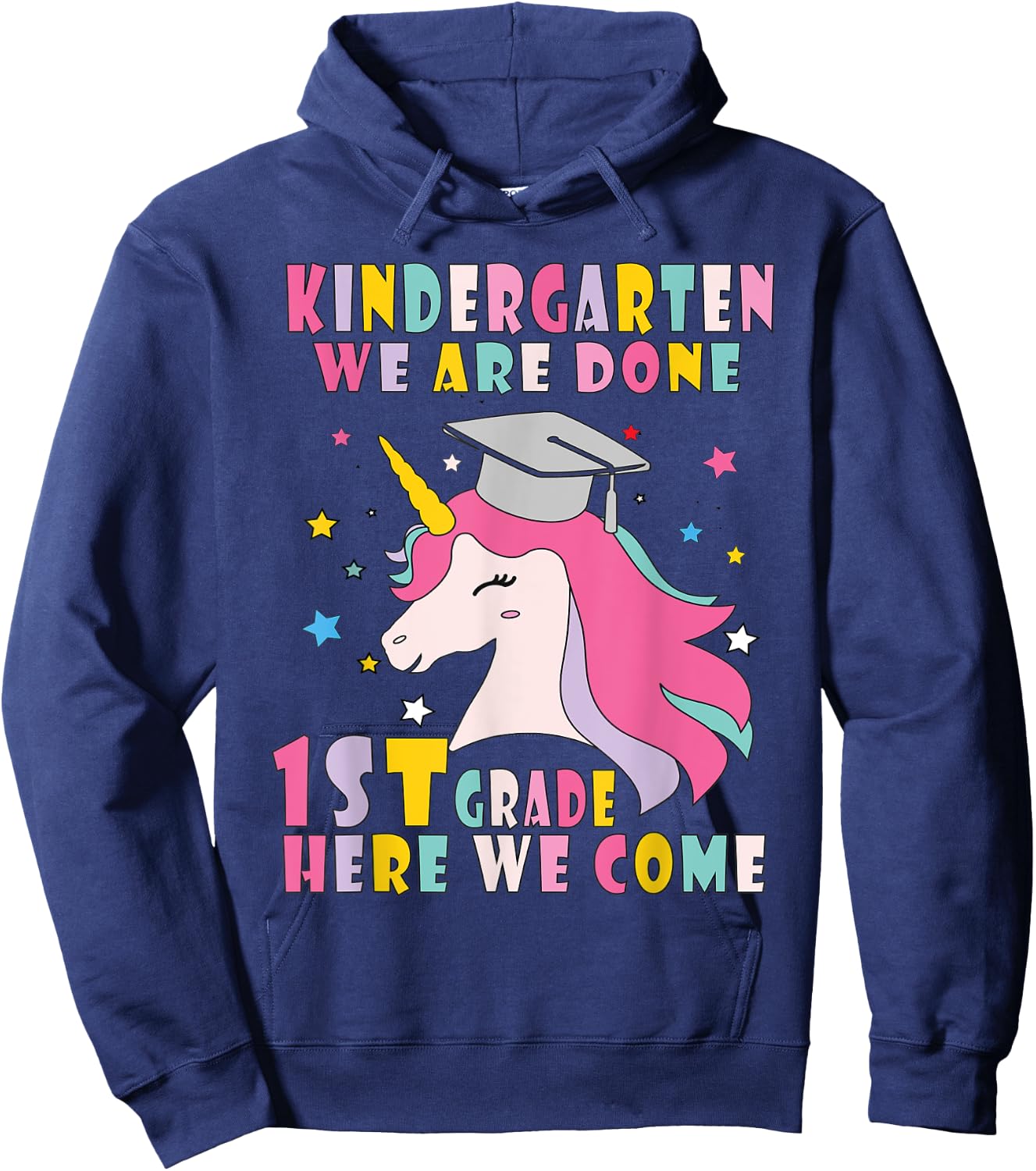 Kindergarten Graduation Magical Unicorn Hoodie - Hoodie | Navy