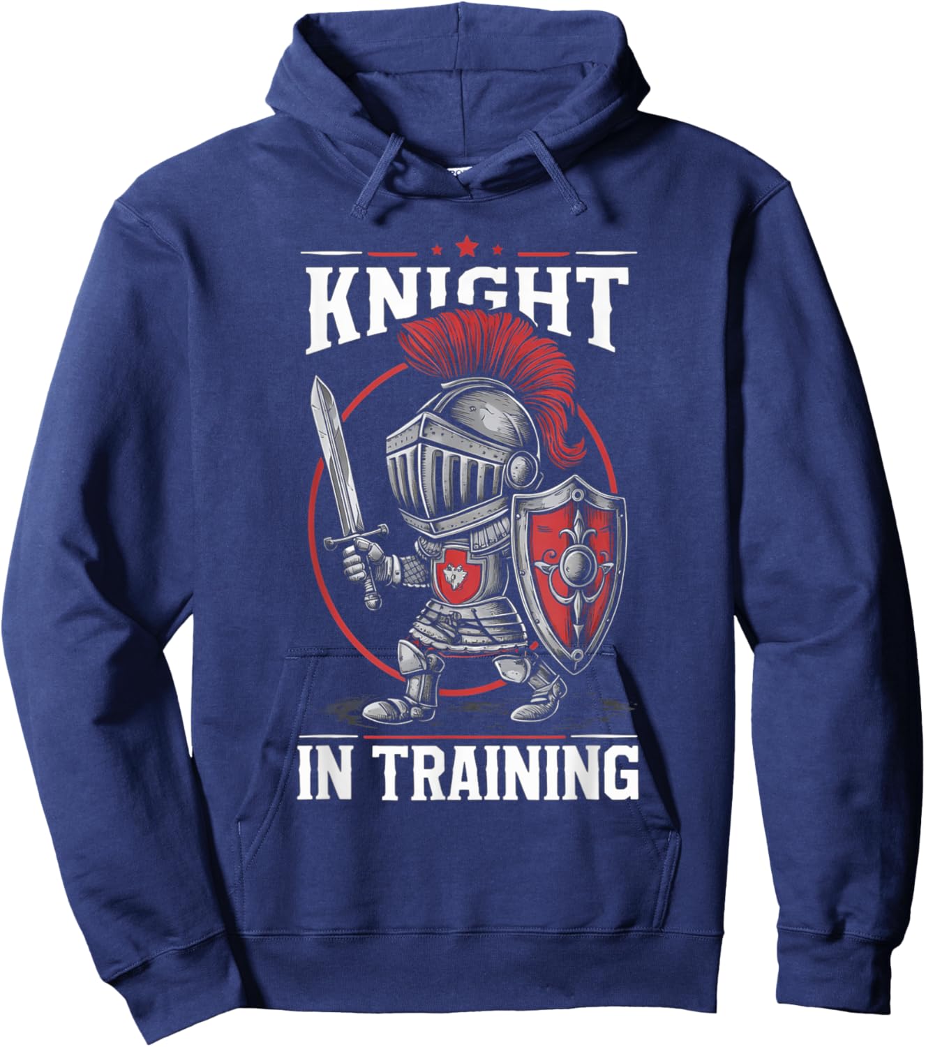 Kids Medieval Festival Boys Girls Men Women Knight in Training Funny Kids Knights Lover Hoodie - Hoodie | Navy