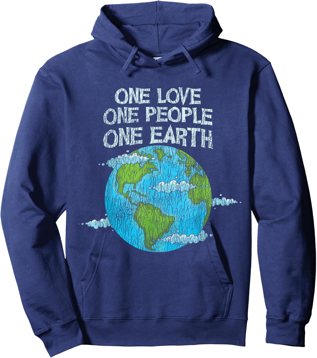 One Love One People Planet Climate Change Earth Day Hoodie - Hoodie | Navy