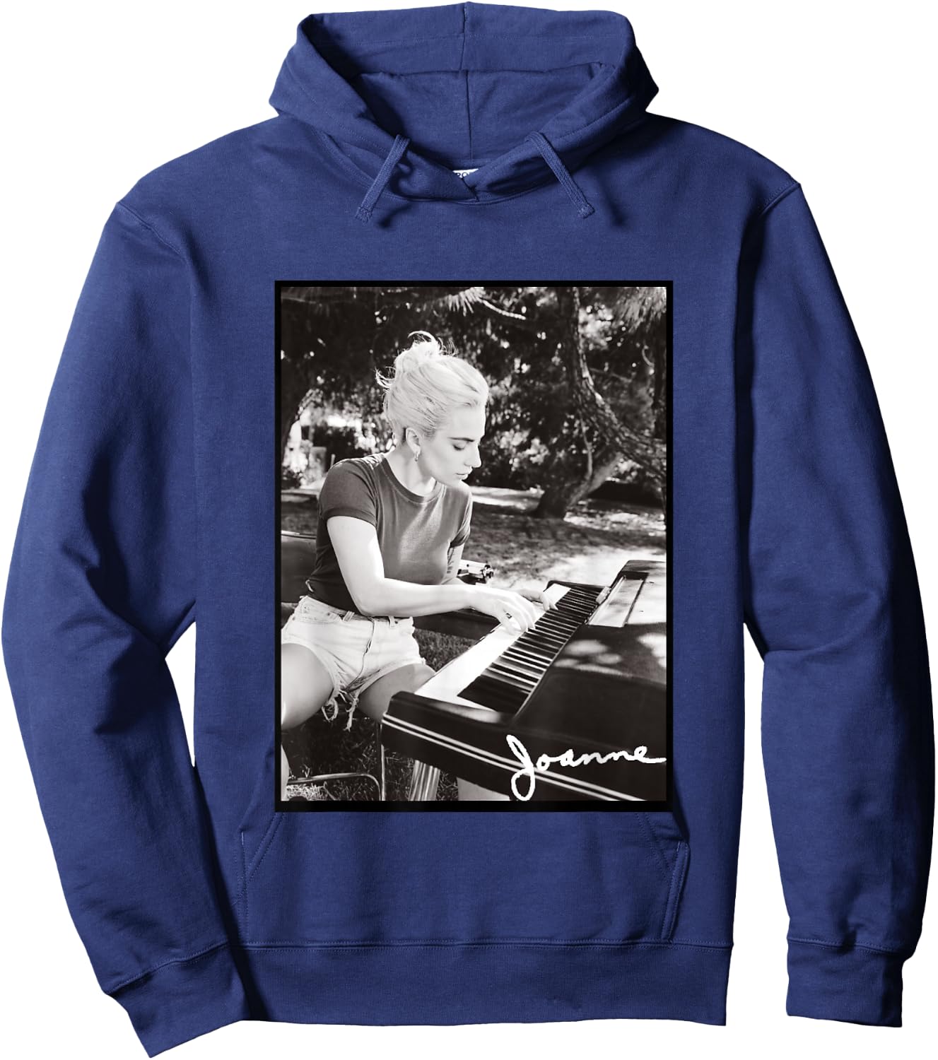 Lady Gaga Joanne Piano Photo Small Hoodie - Hoodie | Navy