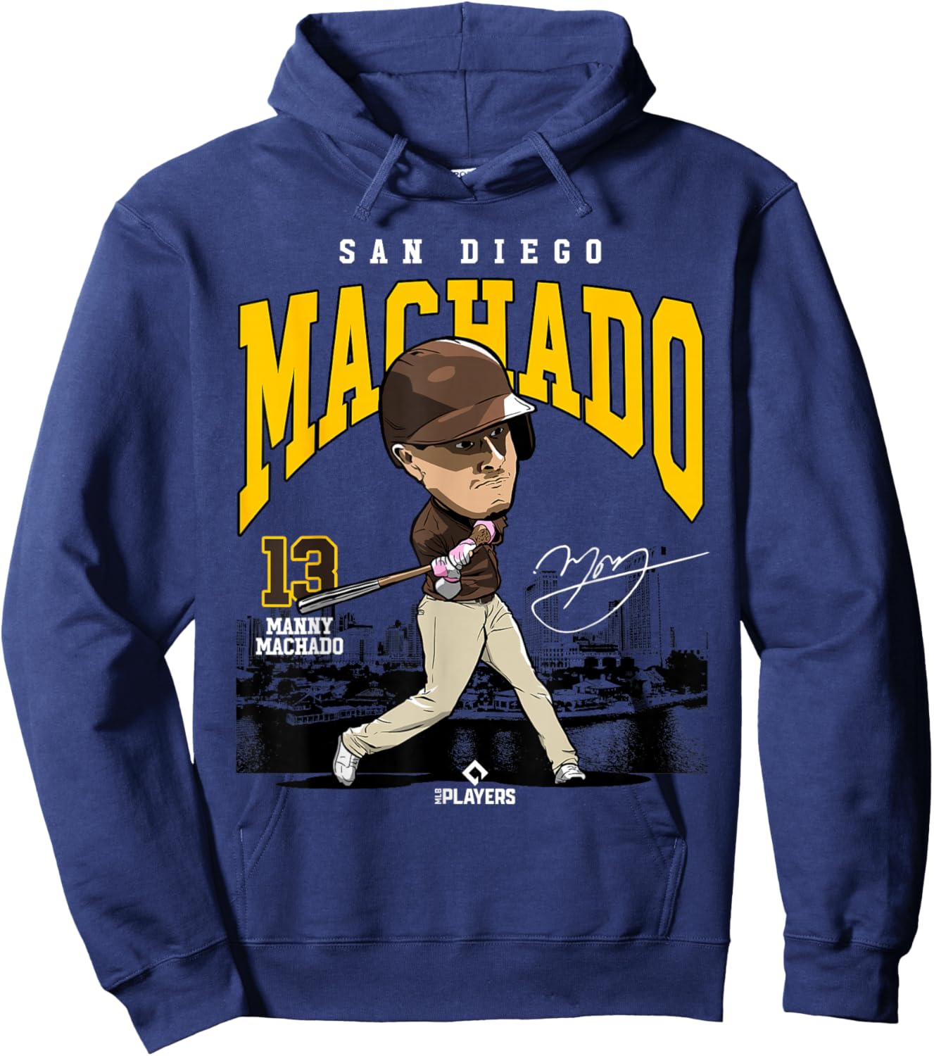 Manny Machado | San Diego Baseball MLB Players | MLBMAC4057 Hoodie - Hoodie | Navy