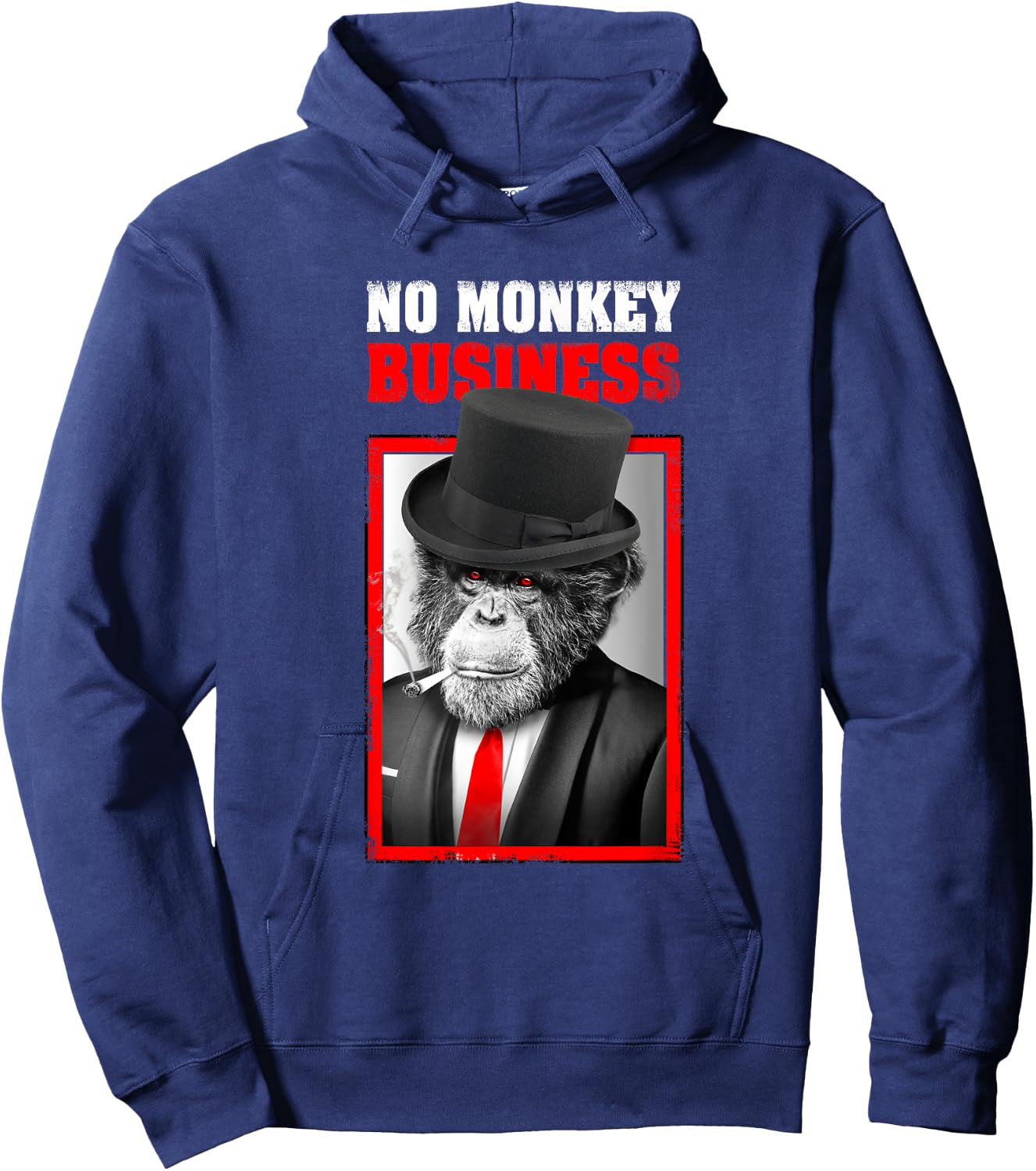 Gangster No Monkey Business Money Funny Hoodie - Hoodie | Navy